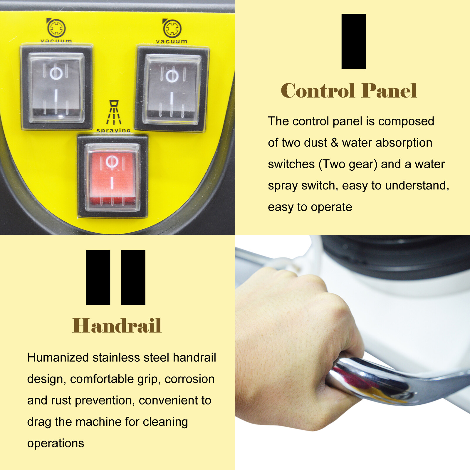 110V 2000W Carpet Washing Extractor Machine 60L Cleaner Floor Cleaning Machine