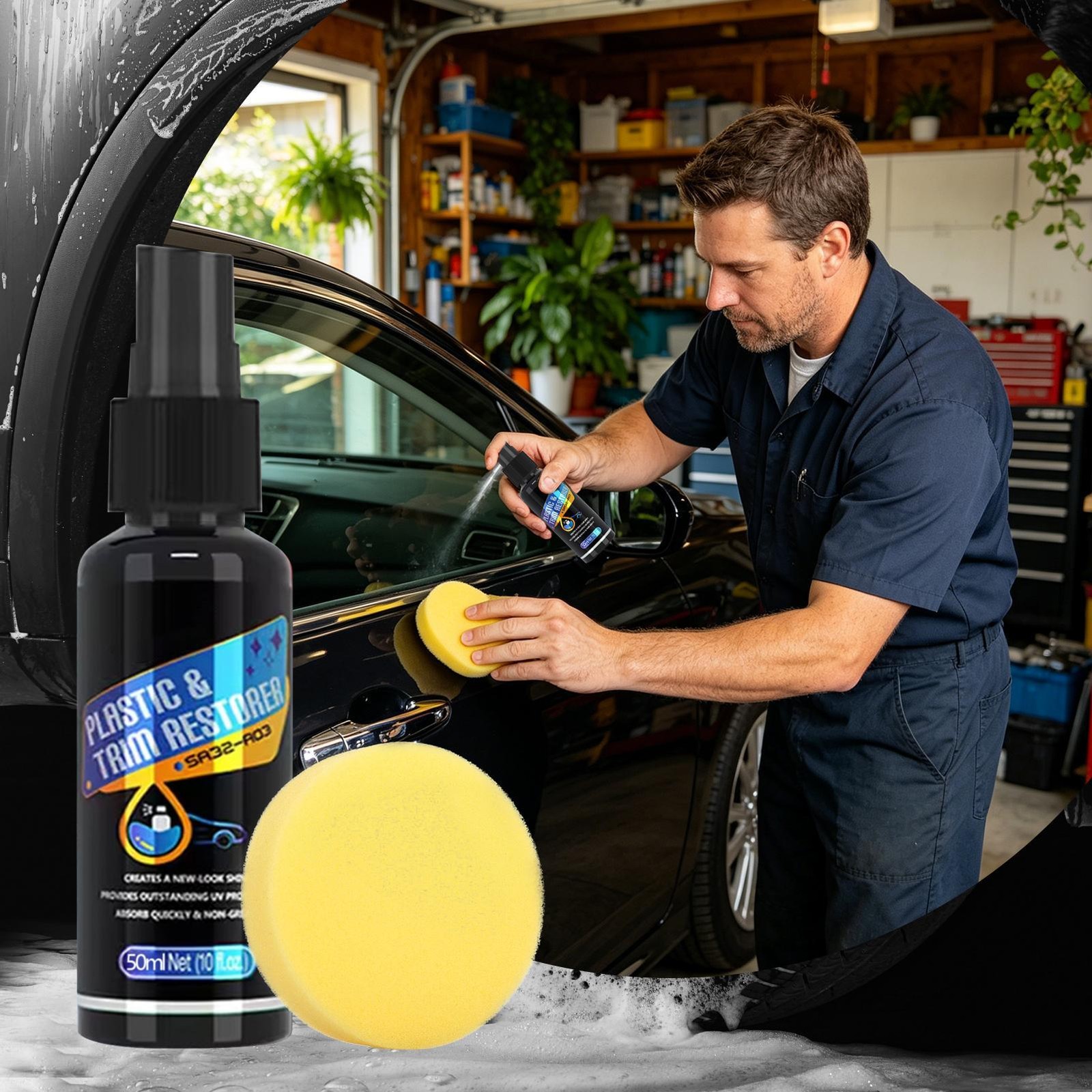 Car Trim Restorer | 50ml Long-Lasting Cleaning Spray