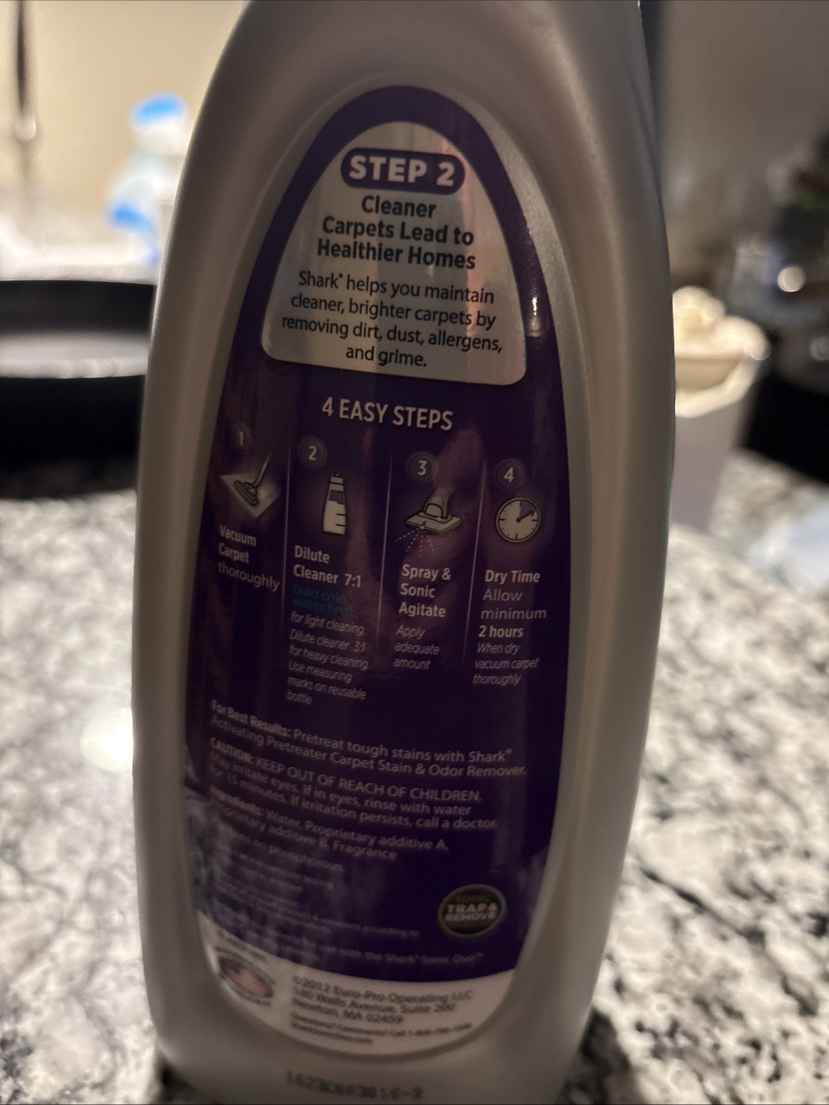 Shark Low Moisture No Rinse Carpet Shampoo English Lavender 28 fl oz Sealed