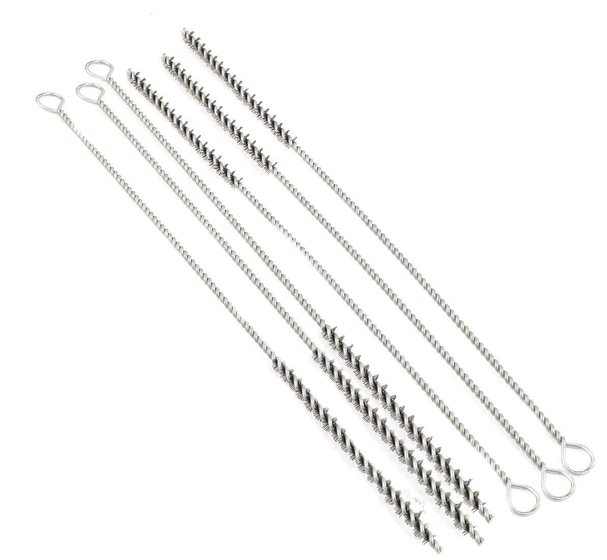 Tube Wire Brush Stainless Steel Bottle 6mmx10.2inch Longhandle Stiff Bristle Cle