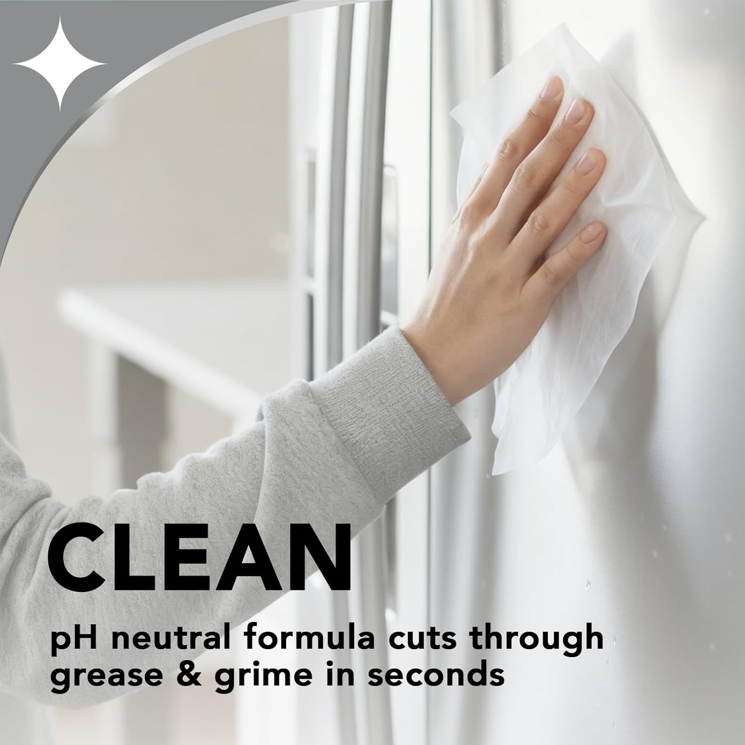 Stainless Steel Cleaner & Polish Kit, 2 Wipes & Cloth, Anti-Fingerprint, Removes