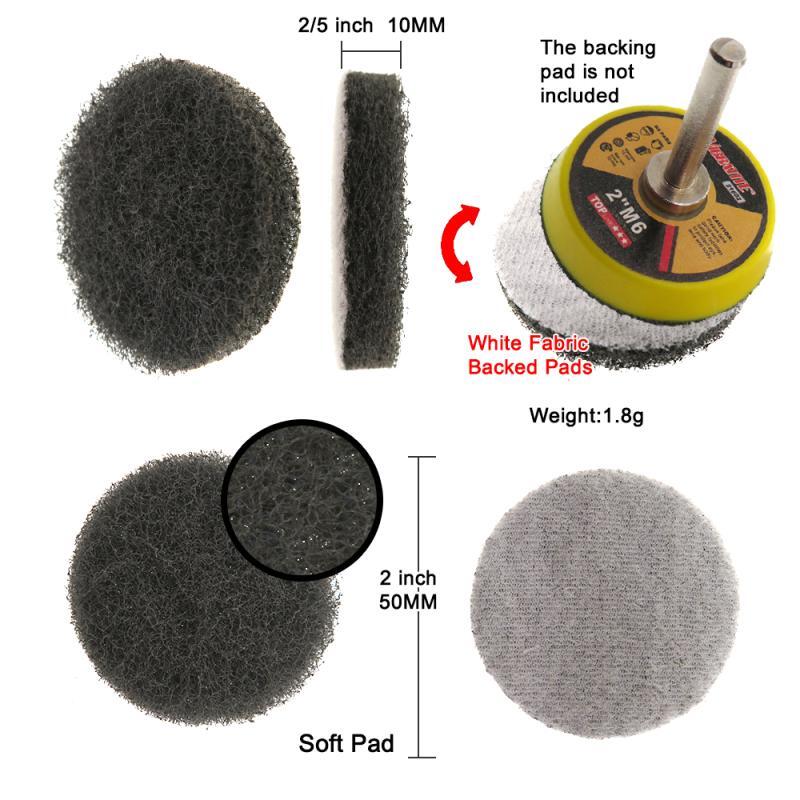 2 Inch 50mm Round Flocking Scouring Pad Cleaning Cloth Sanding Disc 240#-2000#