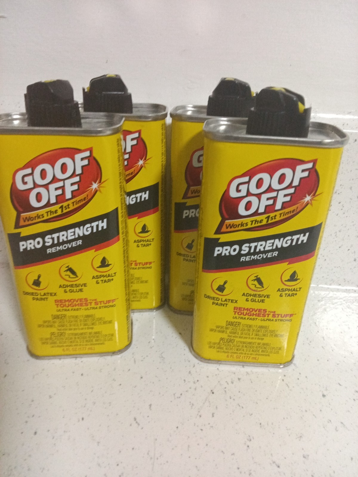 4 Pack Goof Off Professional Strength Latex Paint and Adhesive Remover $15🙀🙀