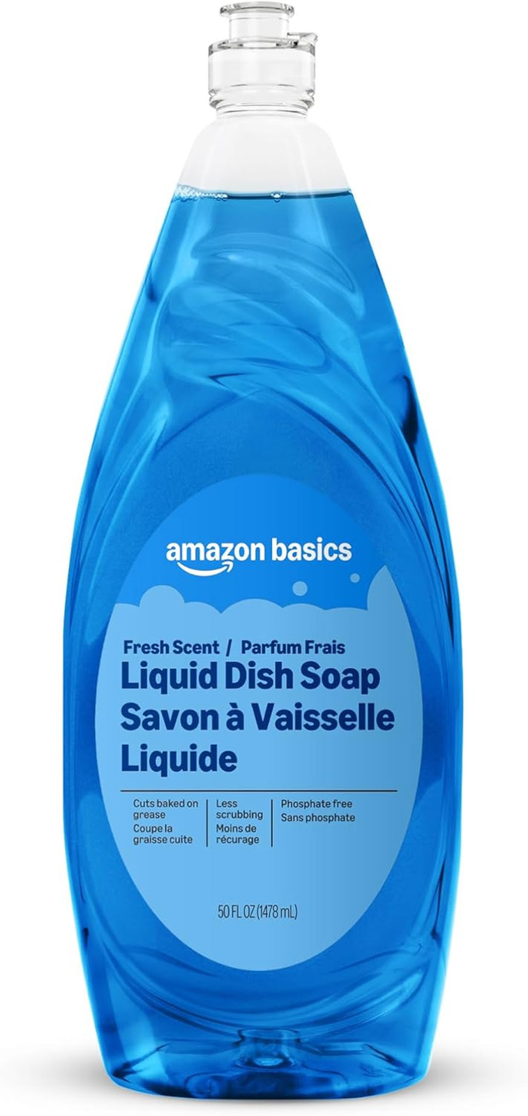 Dish Soap, Fresh Scent, 50 Fl Oz, Pack of 1, Packaging May Vary