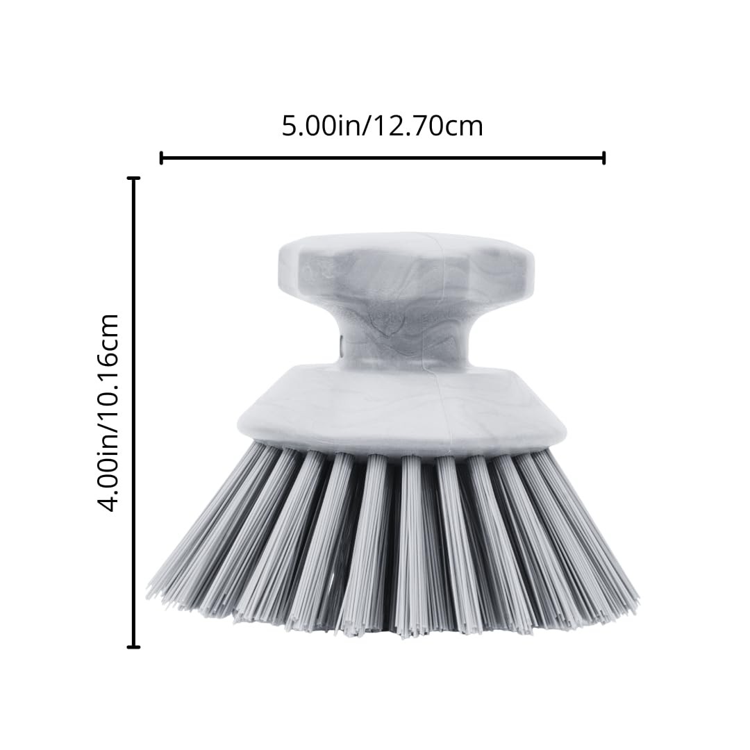 42395EC02 Plastic Scrubber Brush, Round Brush, Dish Scrub Brush With Color Co…