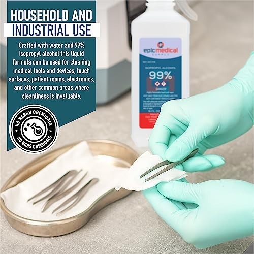 99% Isopropyl Alcohol 16 oz – Multi-Purpose Cleaner for Glass, PCB & Nails