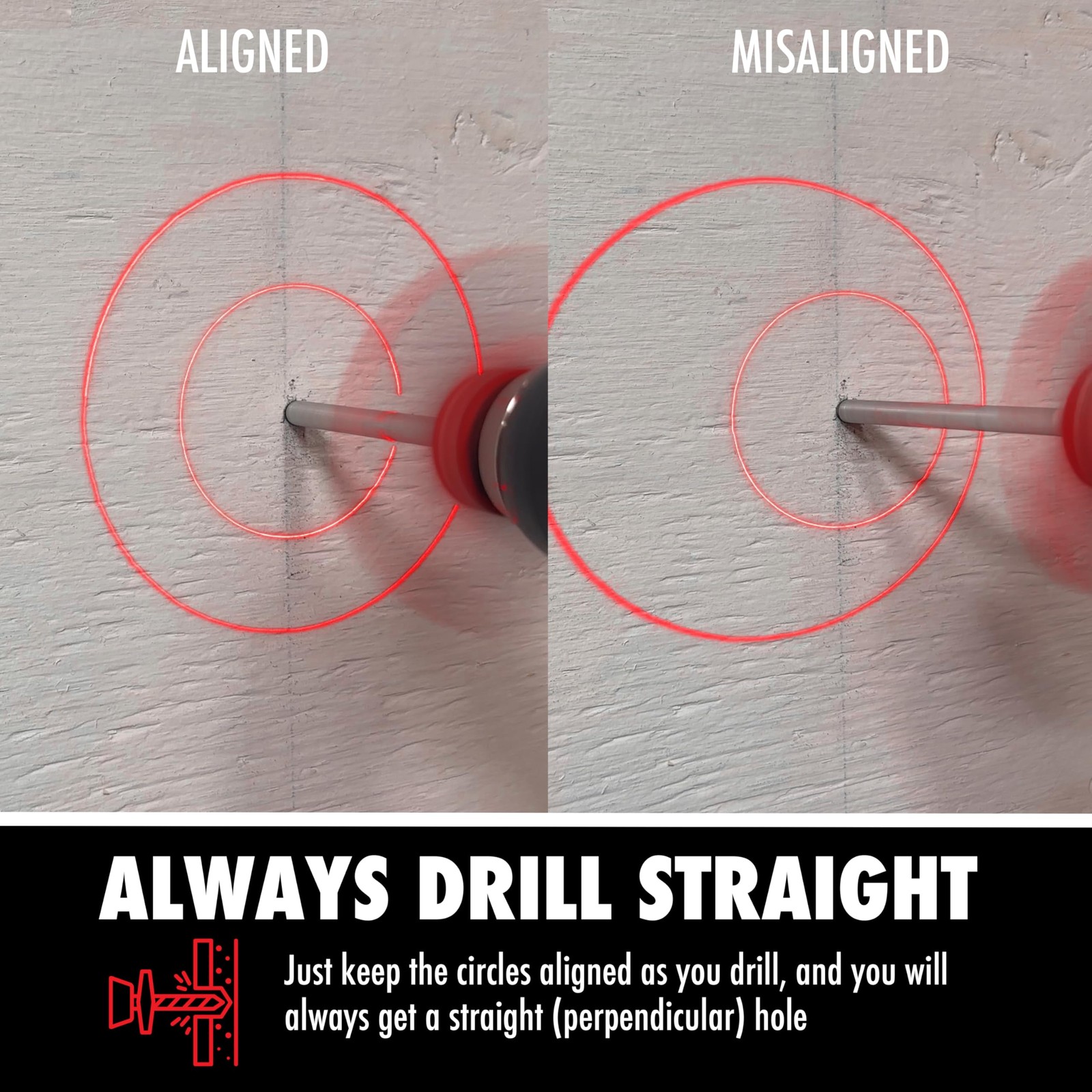 BullseyeBore Core CR1100 Drill Guide for Straight Holes Magnetic Drill Attac…