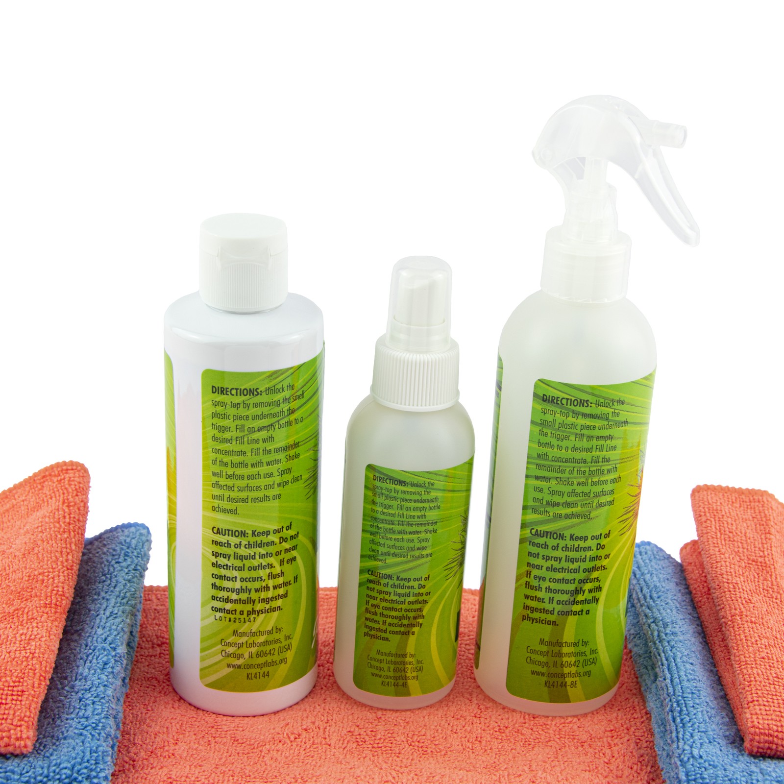 KleanLogik Bathroom Concentrate Clean Blaster with 5 Microfiber Cleaning Clothes