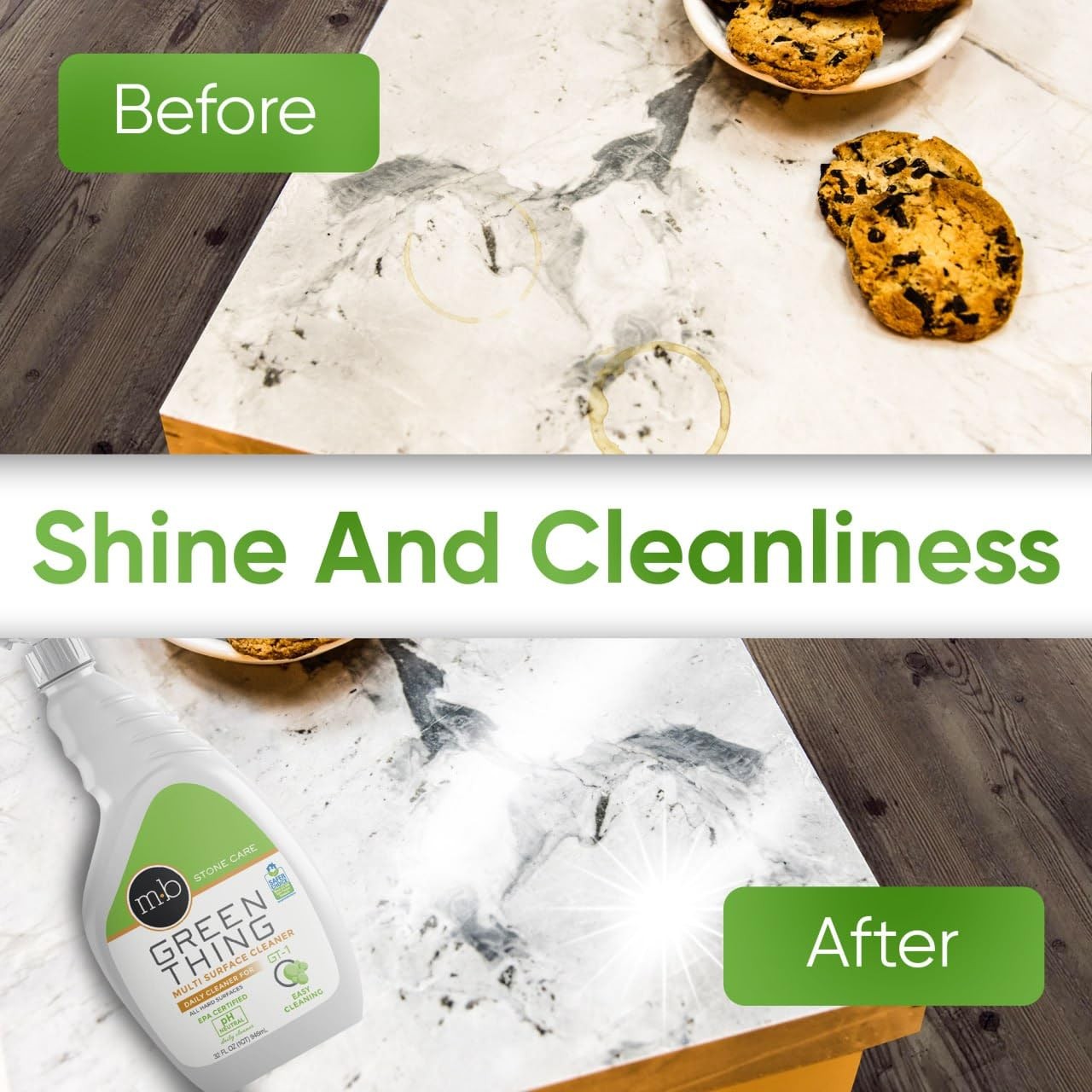 MB Stone & More GT-1 Green Thing – Multi Surface Cleaning Spray for Kitchen C…
