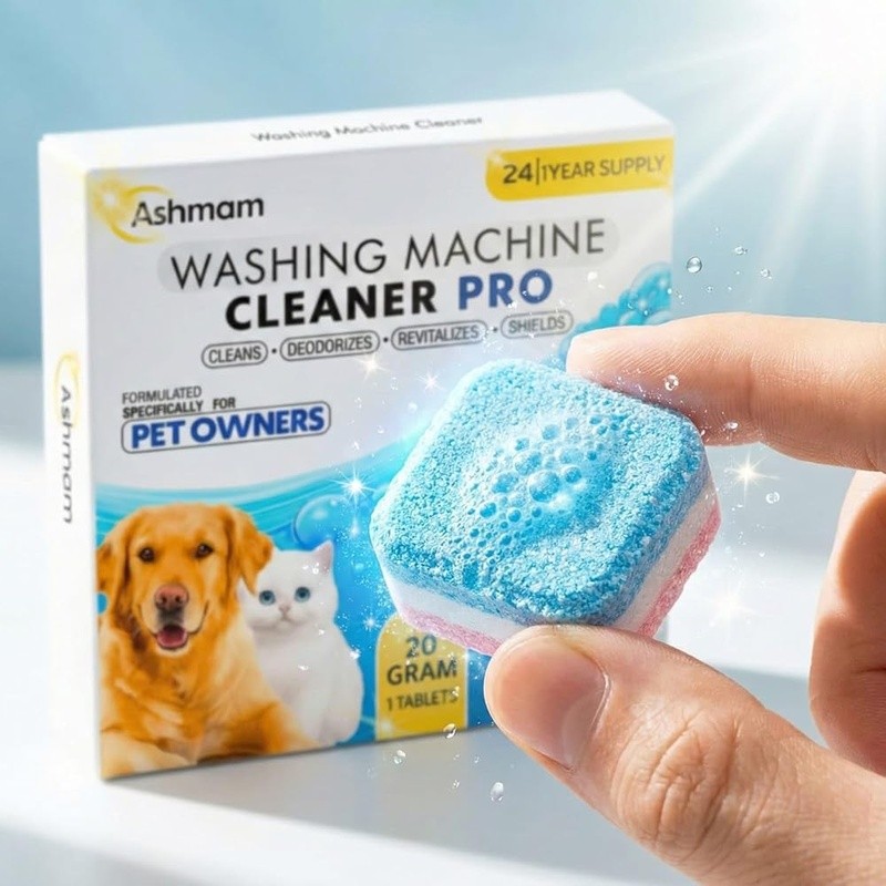 Washing Machine Cleaner Tablets 24 Count Odor Remover Fast Dissolving HE Safe US