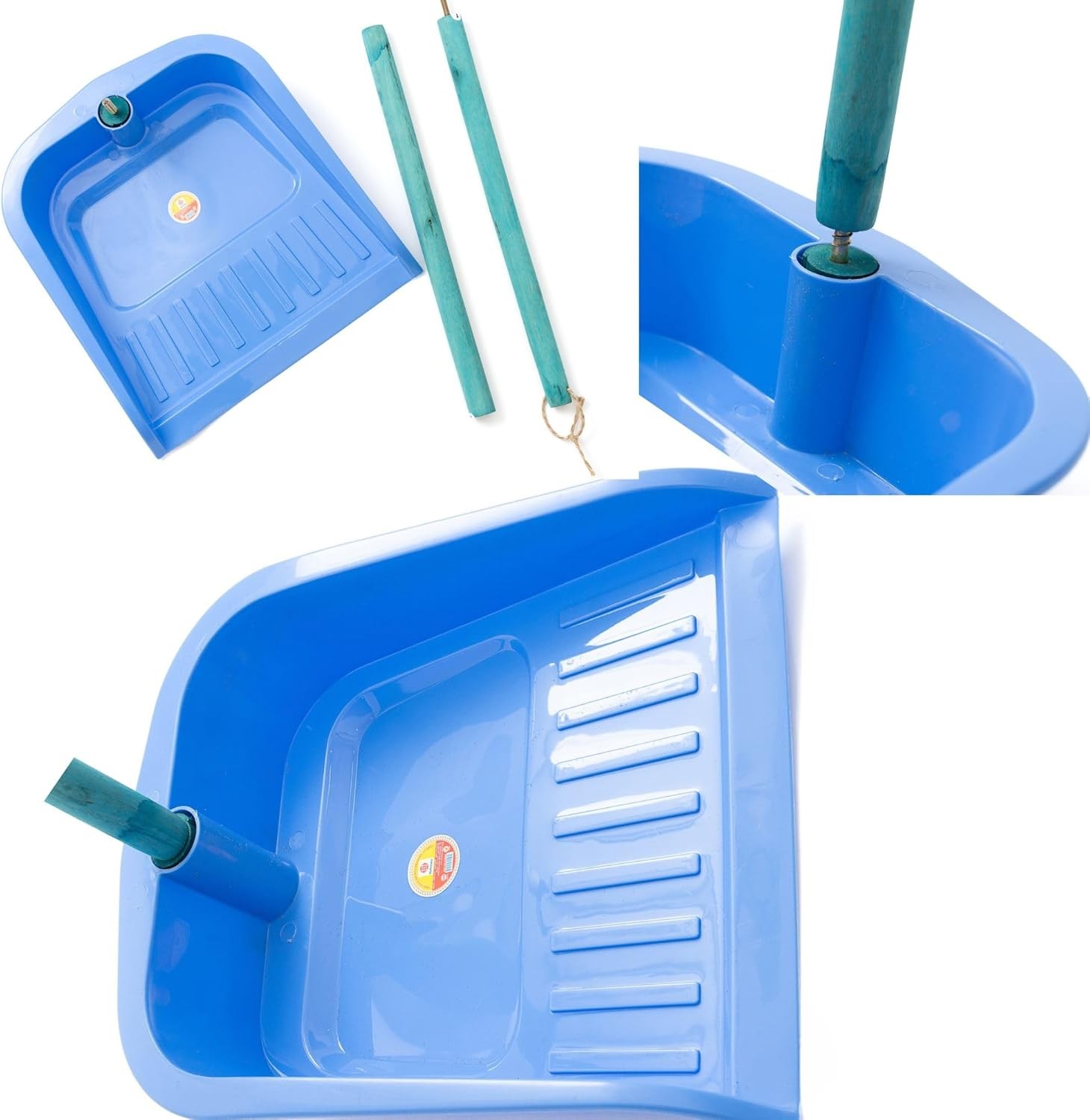 Broom & Dustpan Set Home Set of 3 Brooms Broomstick House Garage Office Lobby