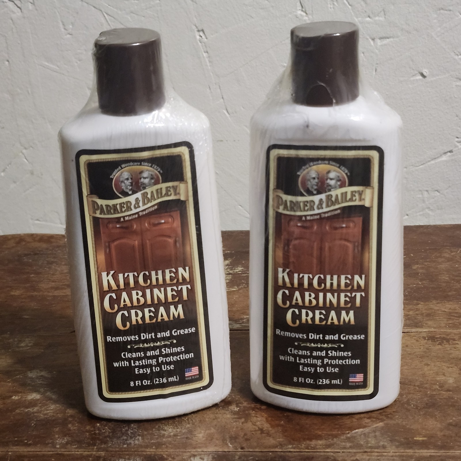 LOT OF 2 New PARKER & BAILEY KITCHEN CABINET CREAM 8OZ BOTTLES USA MADE