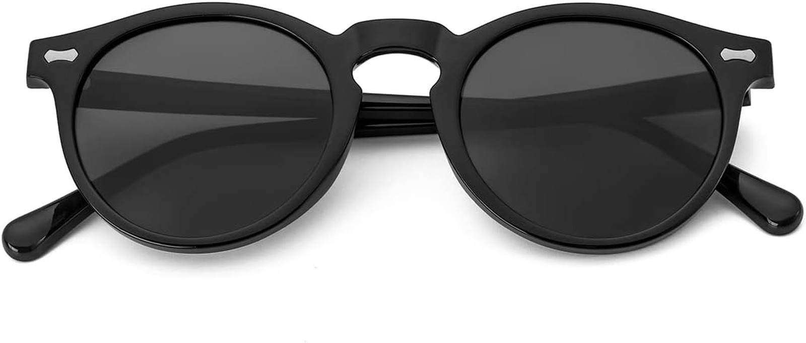 Vintage Polarized Sunglasses for Men round Sunglasses UV400 Protection Retro Han
