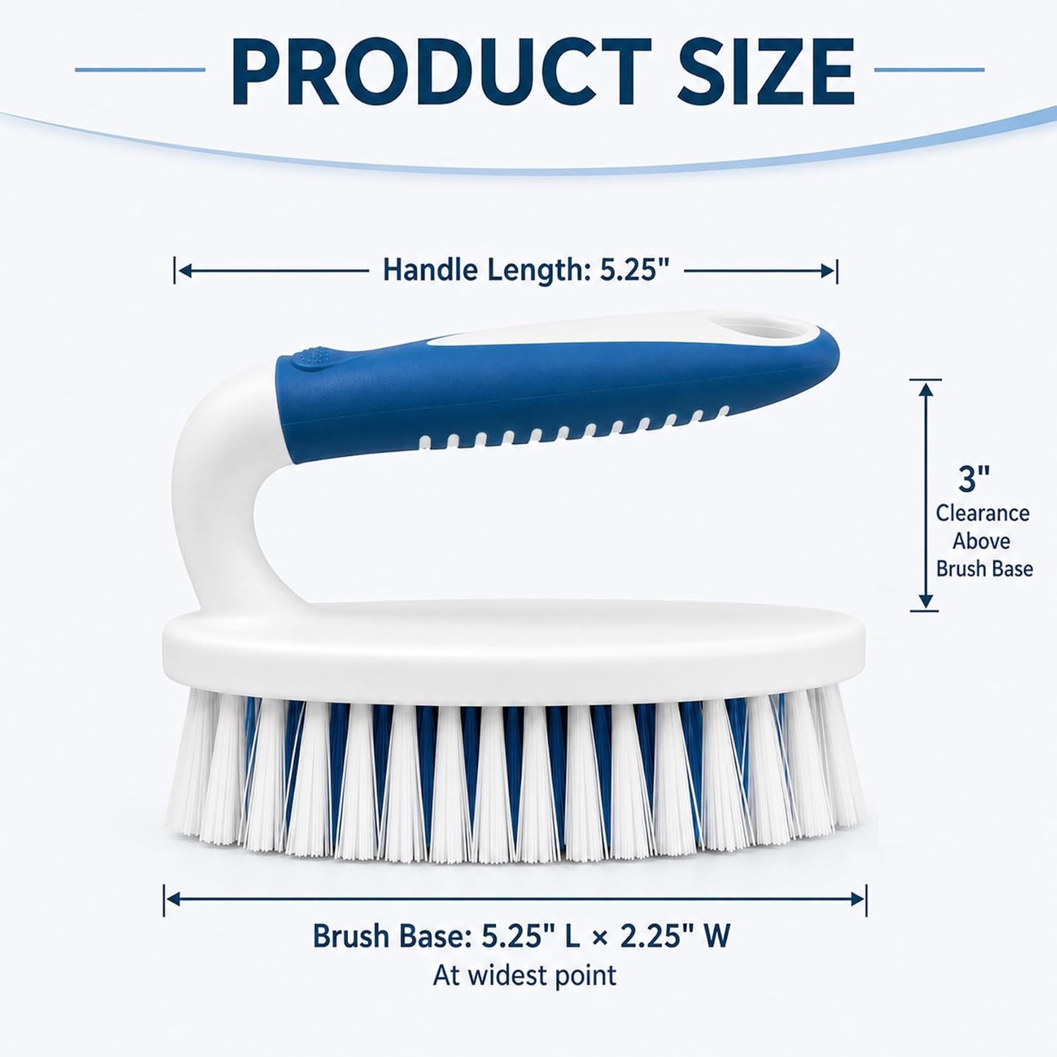 Convenient 2 Pack Cleaning Brushes – Rubber Handles for Effective Scrubbing