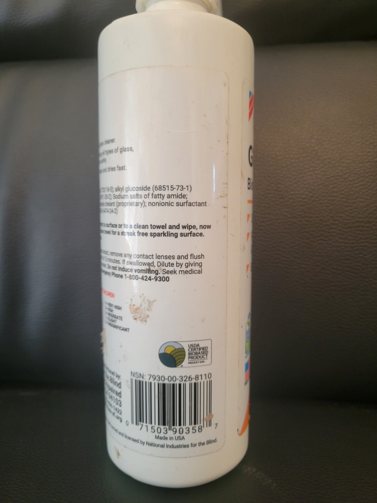 Lighthouse Skilcraft Glass Cleaner 16 Oz Bottle W/ Sprinter