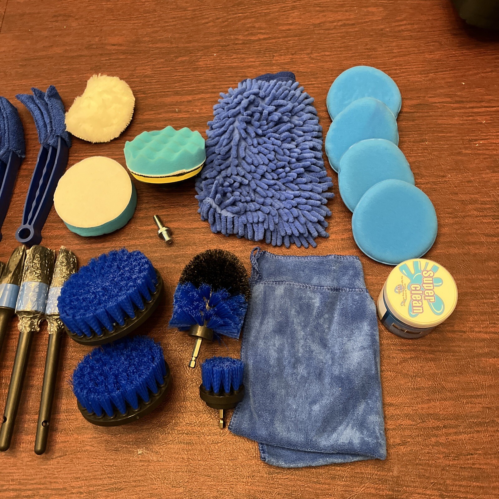 25 Pcs Car Cleaning Kit Detailing Brush Set Auto Detailing Drill Brushes NEW