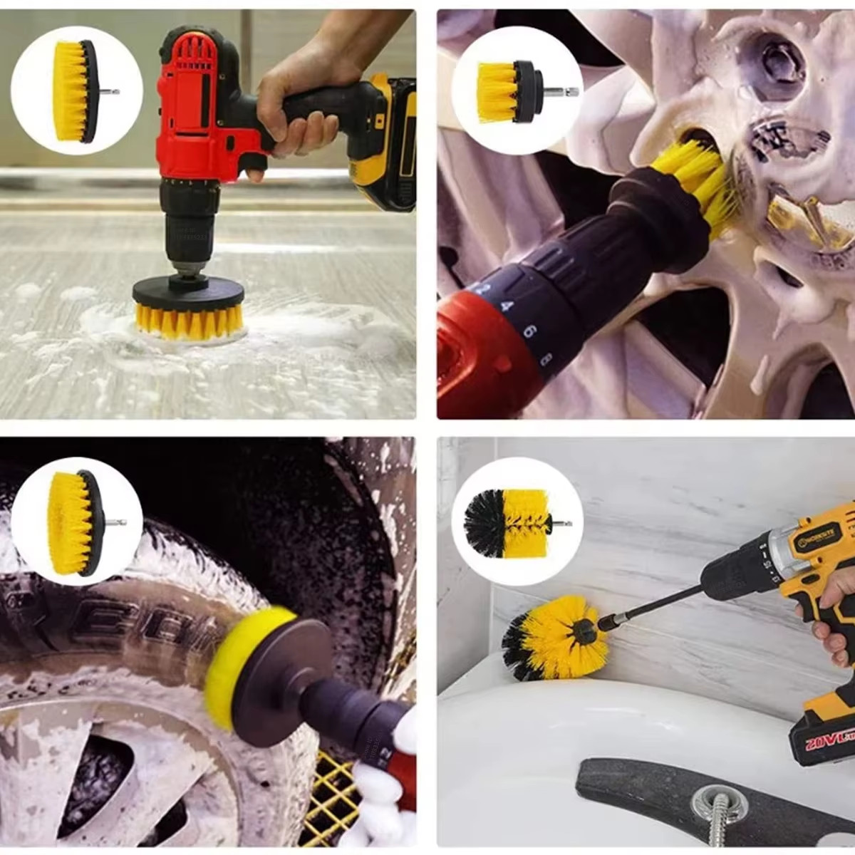 ZOPOSON New Car Cleaning Kit Scrubber Drill Detailing Brush Set Air Conditioner