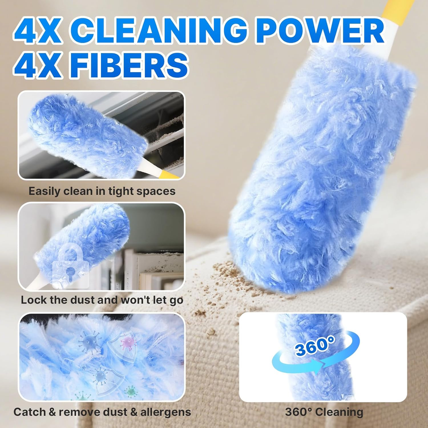 Swiffer Duster Refill Kit, 30 Heavy Duty Disposable Dusters with Handle