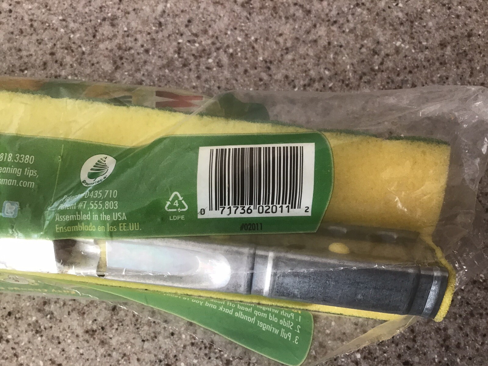 Libman Nitty Gritty 10 Inch Sponge Roller Mop Refill 2011 Model New Sealed