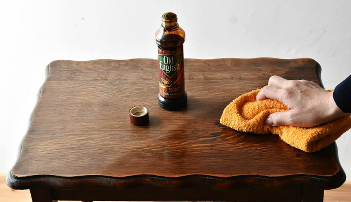 Scratch cover Liquid for dark woods Brown wood Furniture Polish 8 oz OLD ENGLISH