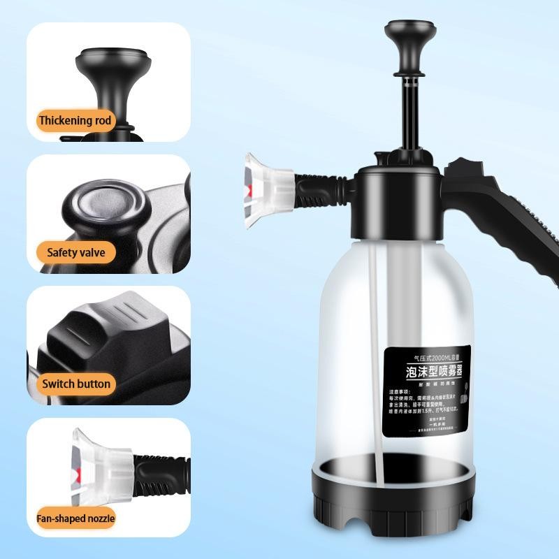 Car Washing Spray Pot Foam Spray Pot 2l Spray Type with Pressure Relief Valve Fo