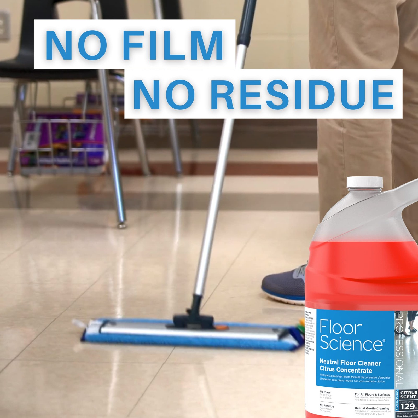 Diversey Floor Science CBD540441 Professional Neutral Floor Cleaner, Deep & G…