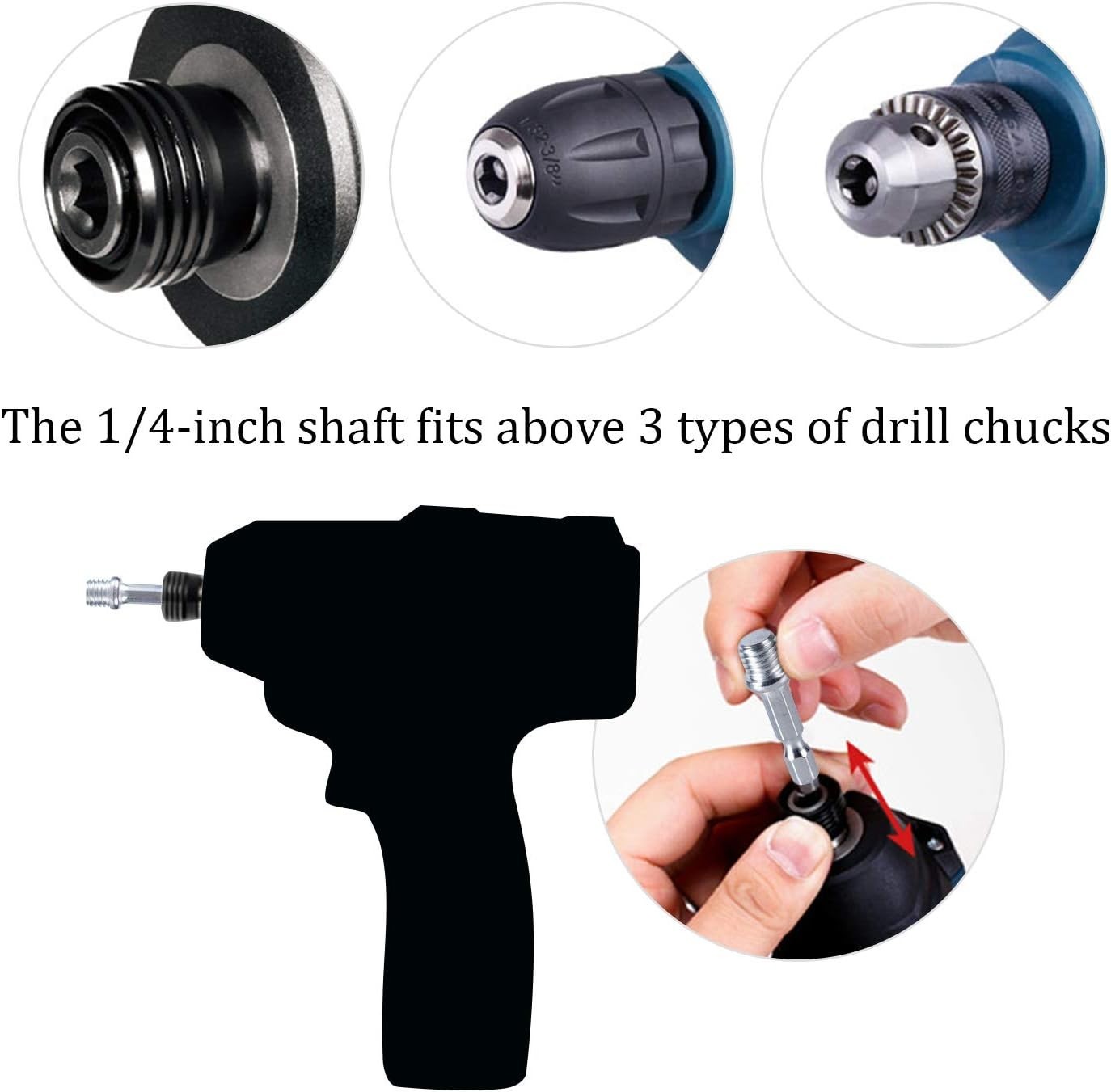 4 Inch Drill Power Brush Tile Scrubber Scouring Pads Cleaning Kit, Includes A…