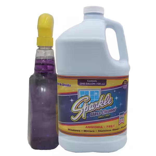 Sparkle 161.8oz. Glass Cleaner Spray Bottle and Refill Combo Pack
