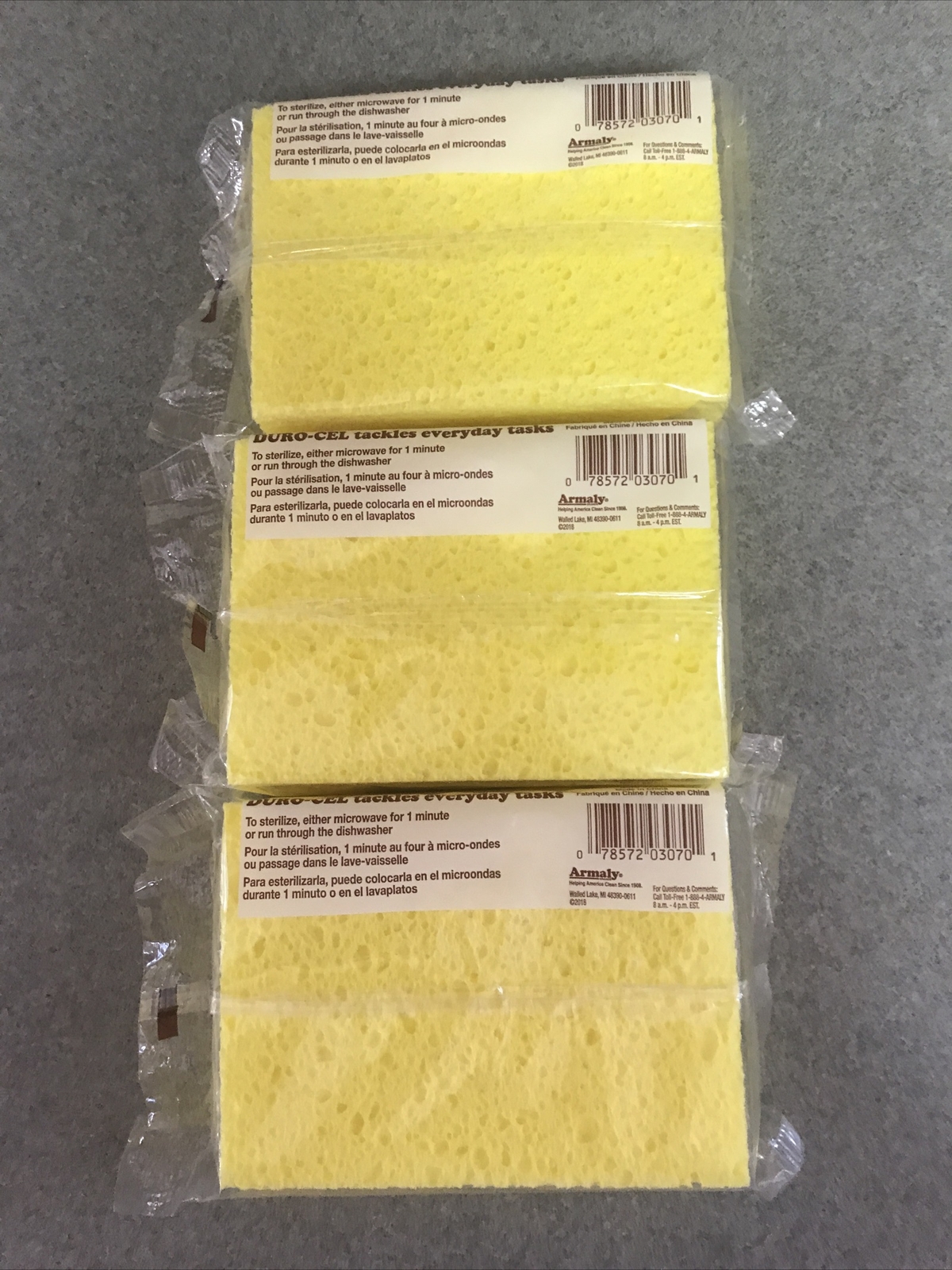 3 – DURO-CEL CELLULOSE SPONGE – Item #R70 Super Absorbent – NEW