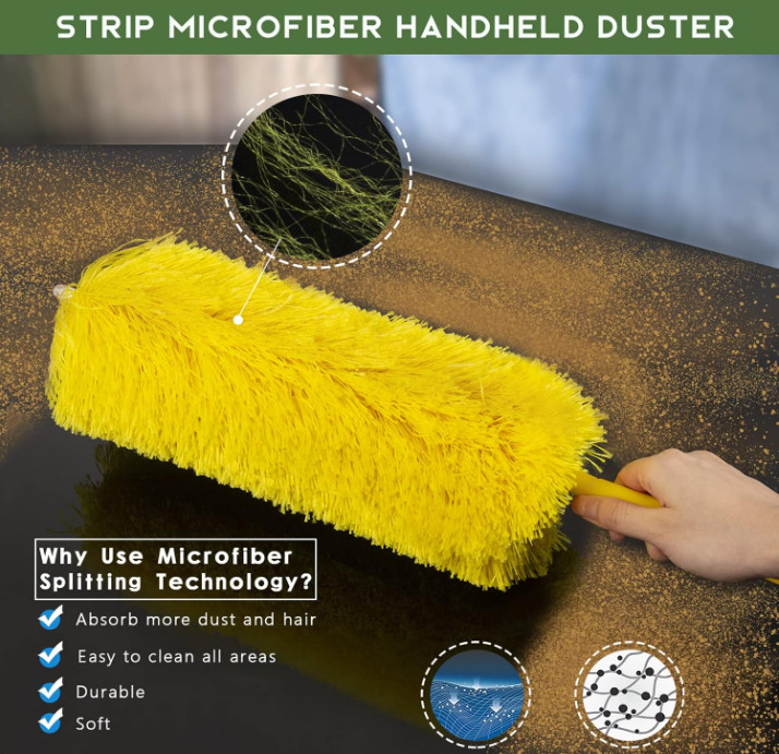 Plumero Telescópico 17FT Microfibra Para Techo Alto Ventilador Y Hogar