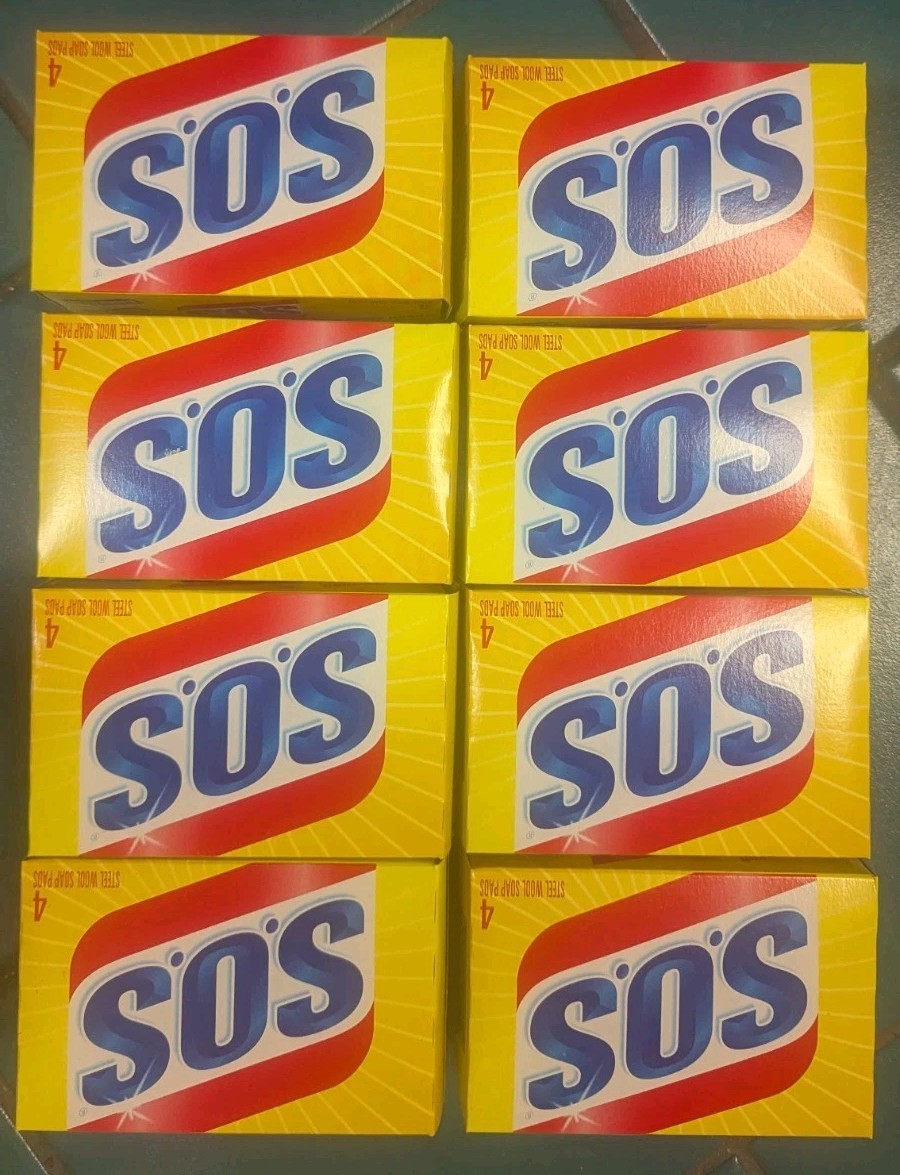 SOS Steel Wool Soap Pads 4×8 = 32 Count