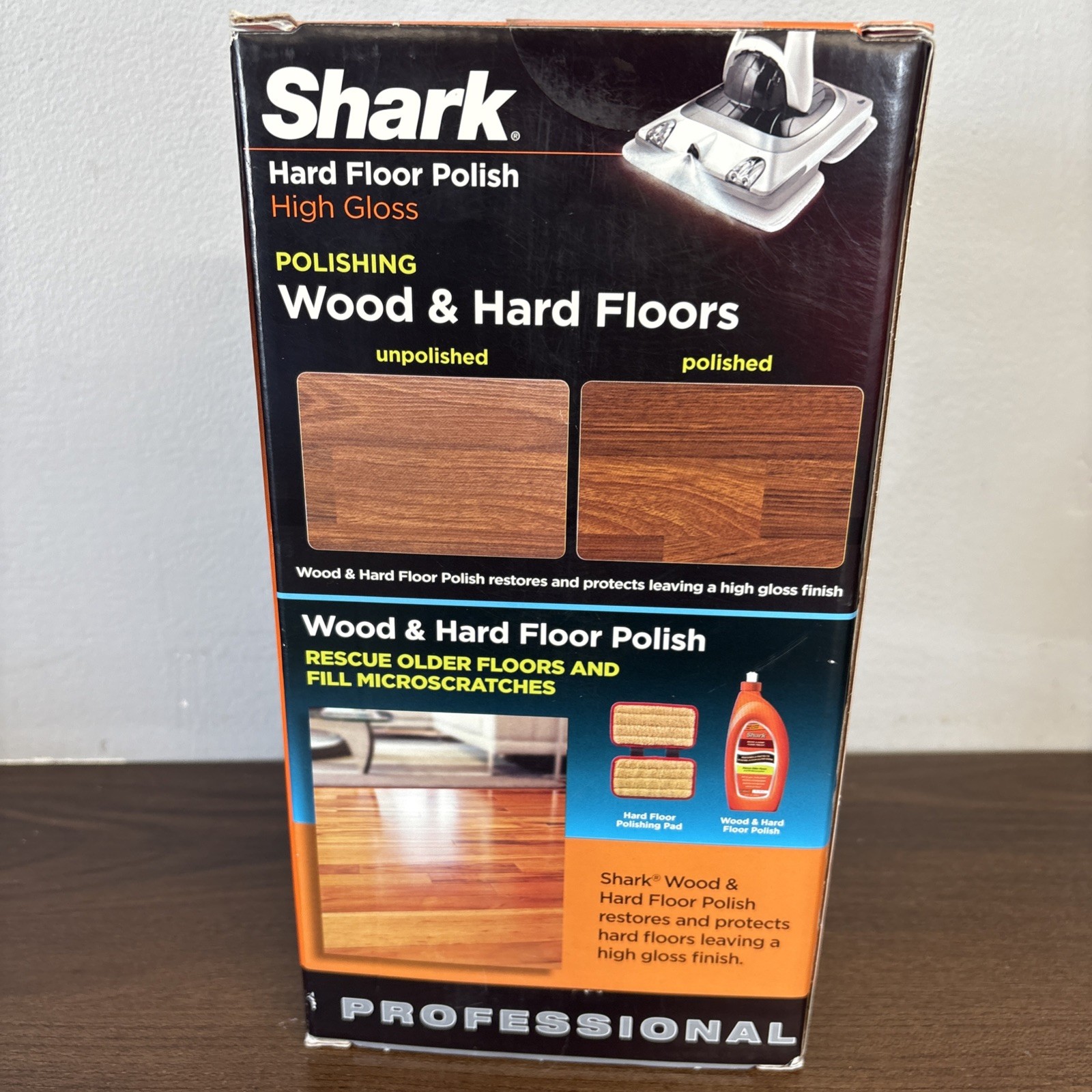 Shark Hard Floor Polish High Gloss New in Box Floor Polish w/ Polishing Pad