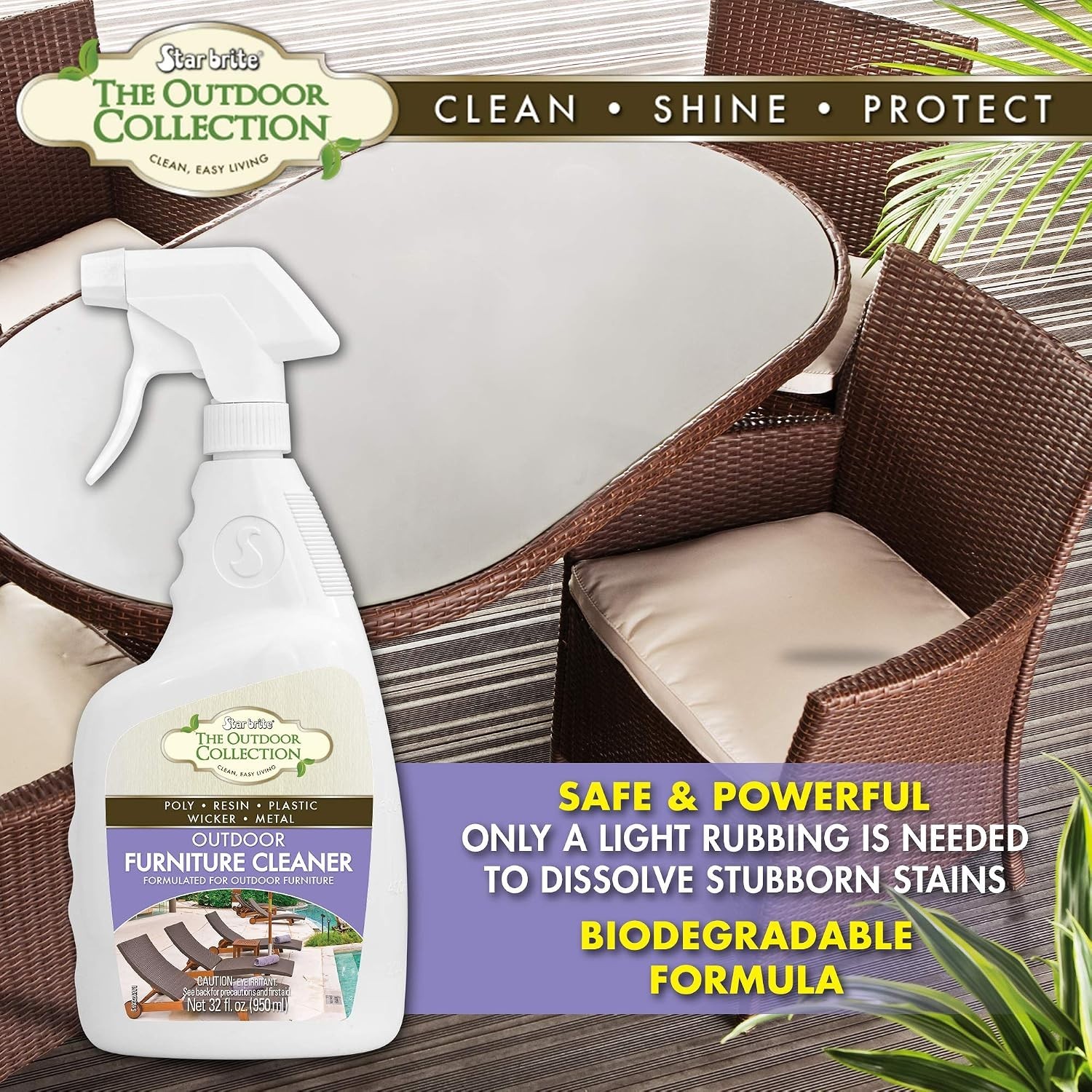 Effective 32 OZ Outdoor Collection Cleaner – All-Surface & Eco-Friendly Spray