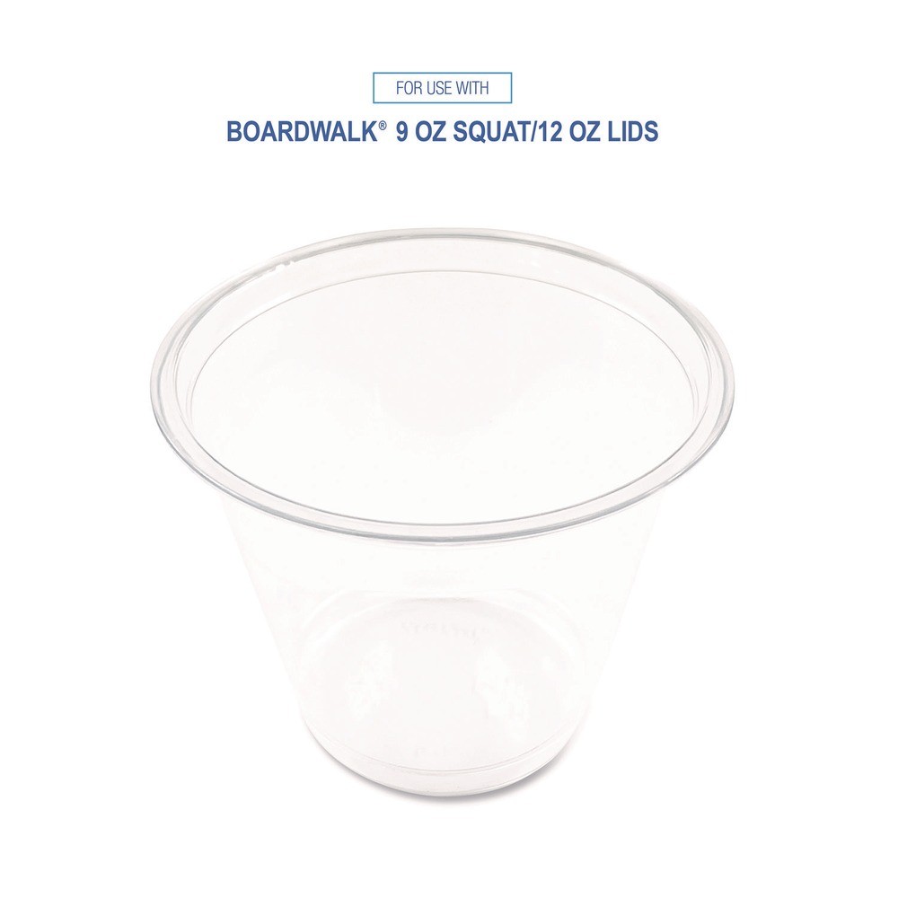 Boardwalk PET9SPK 9 oz. Plastic PET Cups – Clear (50/Pack) New