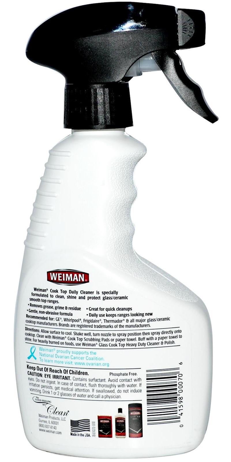 Cook Top DAILY spraY CLEANER POLISH Glass Ceramic cooktop Range Stove WEIMAN 70