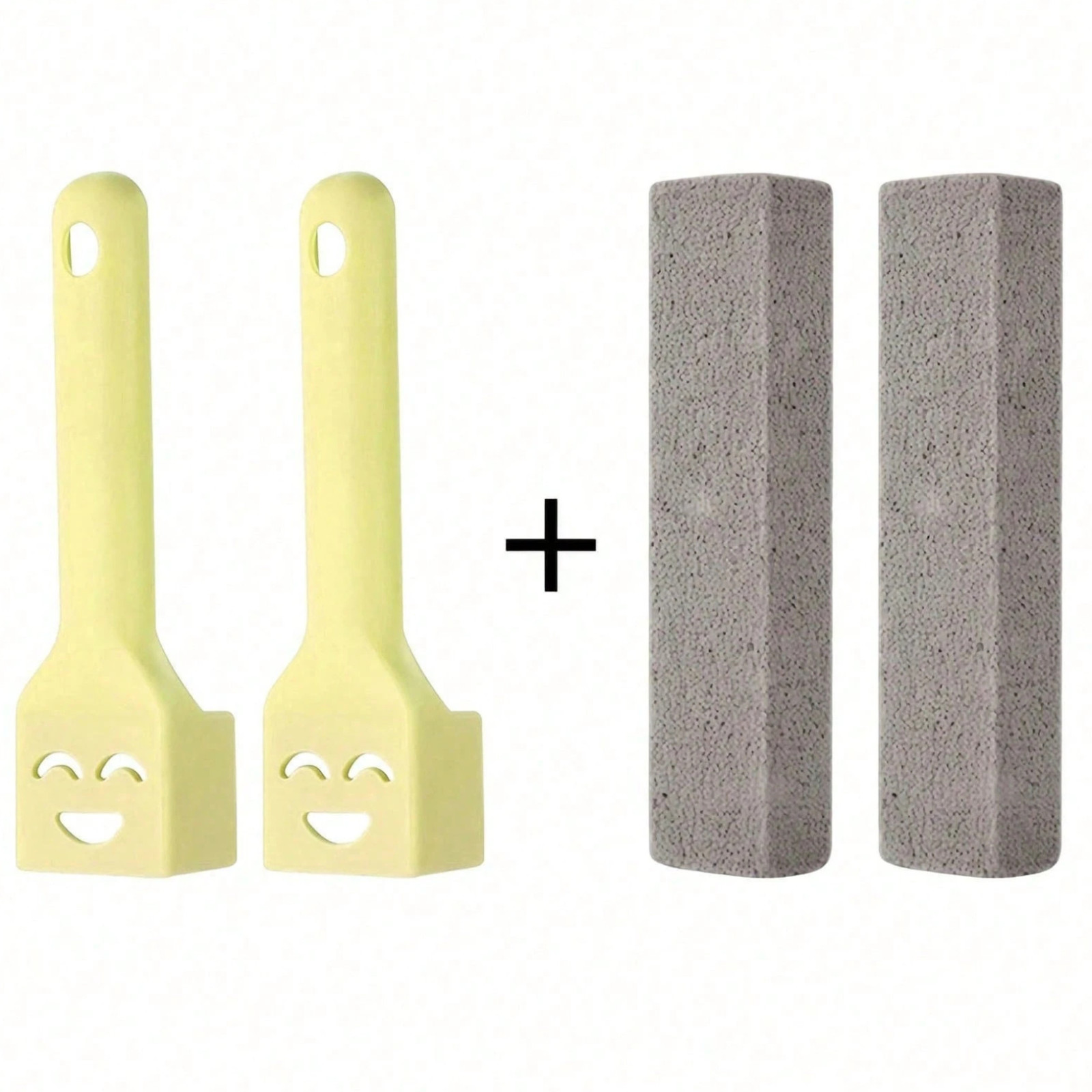 Pumice Stone Cleaning Brush with Replaceable Handle Hard Water Stain Remover US