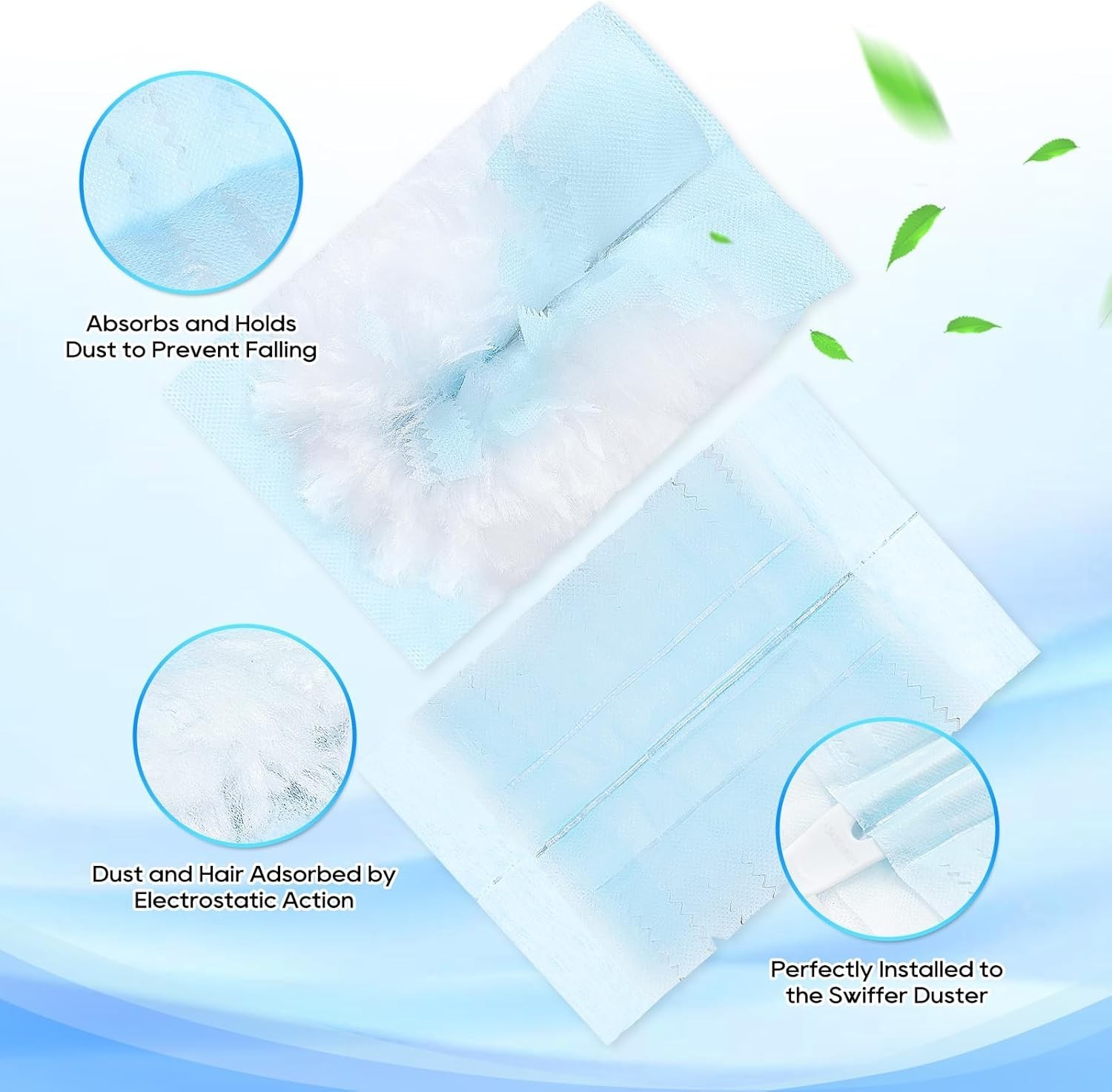 Duster Refill Compatible W/ Hand Duster Unscented Disposable Heavy Duty Duster
