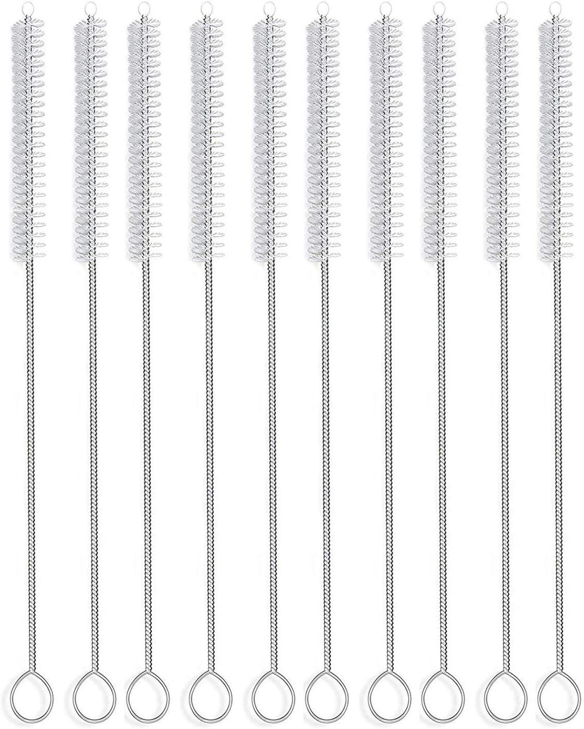Nylon Bristle Straw Pipe Tube Cleaning Brushes 8.2″ x 0.4″ Set of 10[1][2][3]