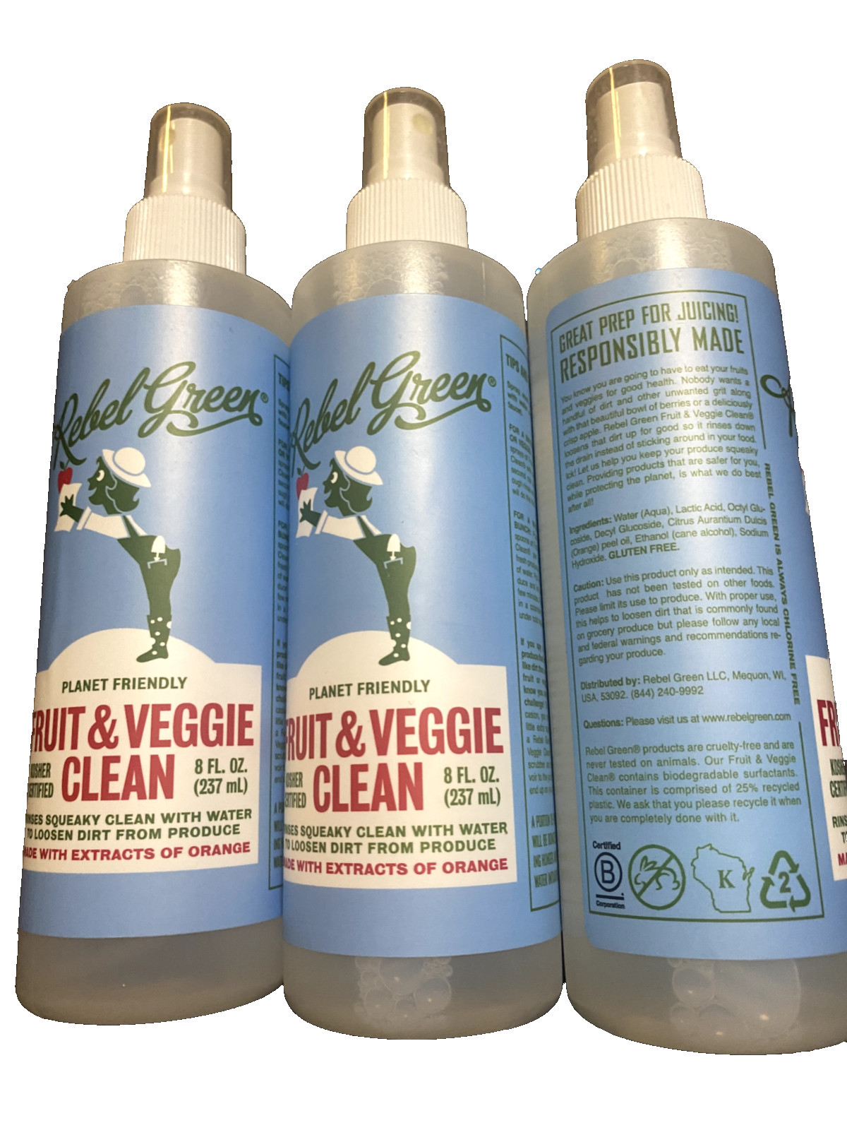 Rebel Green Clean Refill – Fruit and Veggie – Pack of 3