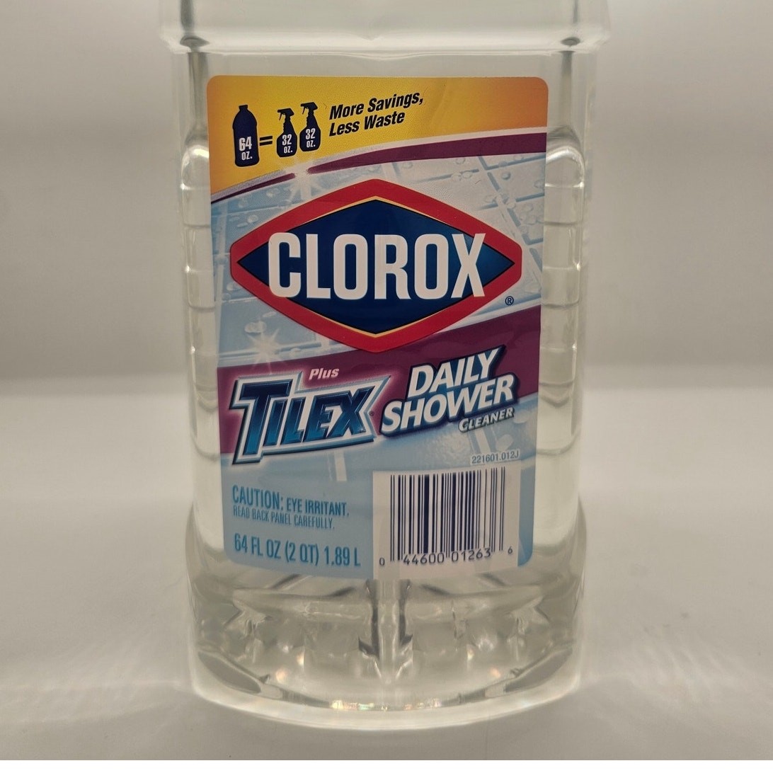 USED 64 oz Clorox Plus Daily Shower Cleaner Refill Bottle 99% Full