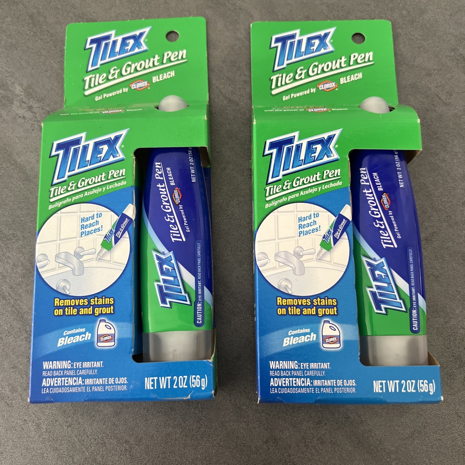 TILEX Tile & Grout Pen Removes Stains DISCONTINUED 2 oz Clorox Cleaning Lot Of 2