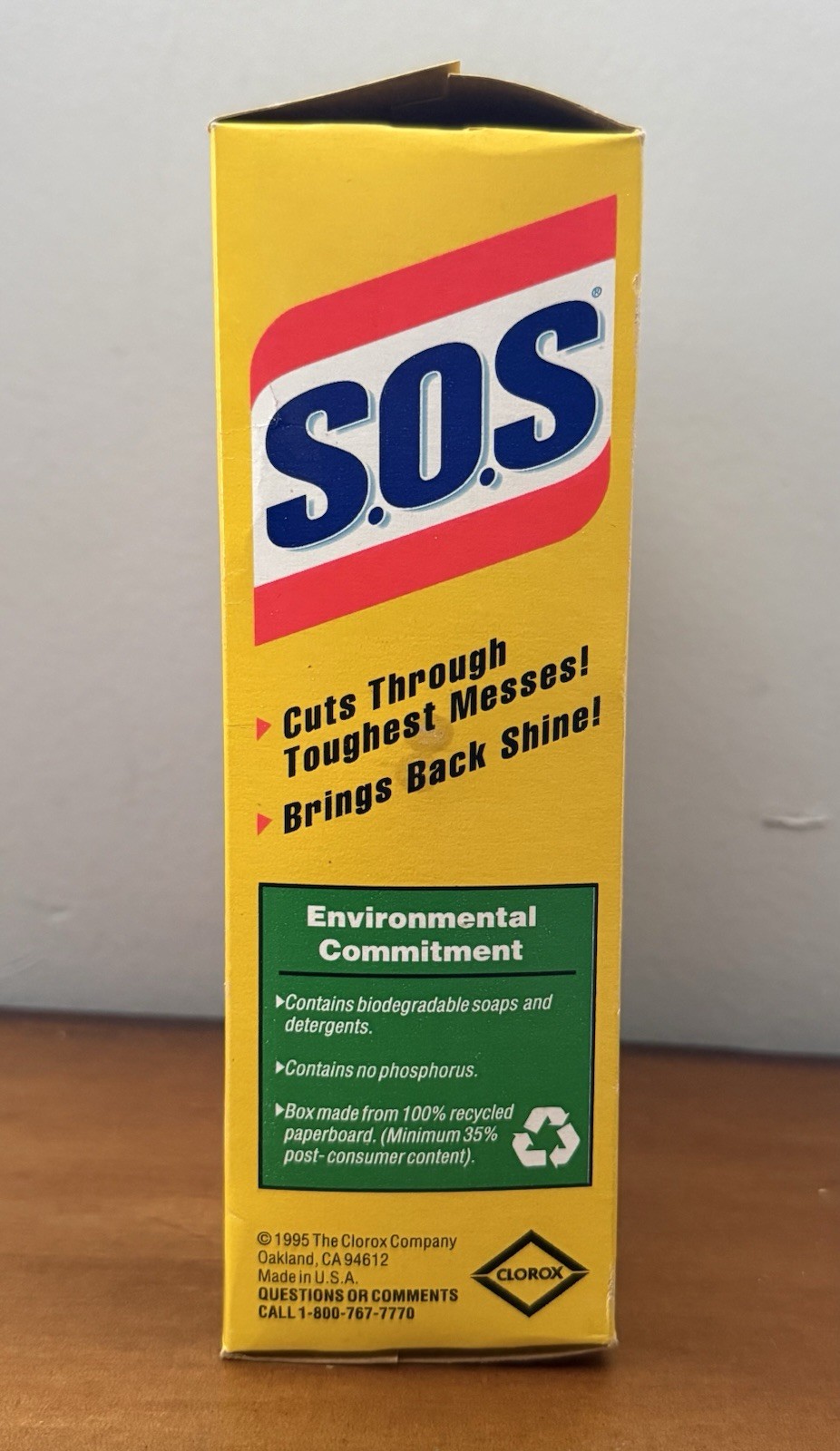 NOS Vintage 1995 S.O.S Steel Wool Soap Pads 18 Count Sealed Box