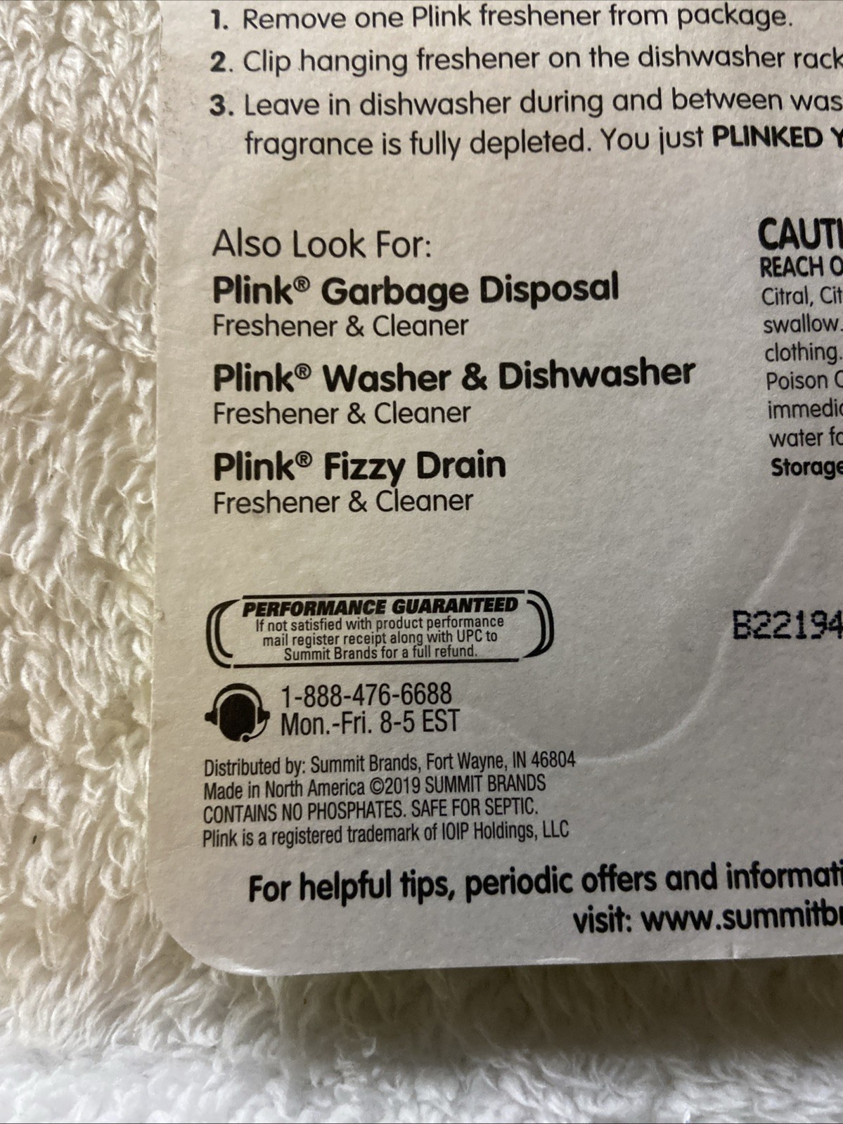 Plink Dishwasher Freshener Rinse Aid 2 Pack Fresh Lemon Deodorizer Household NIP