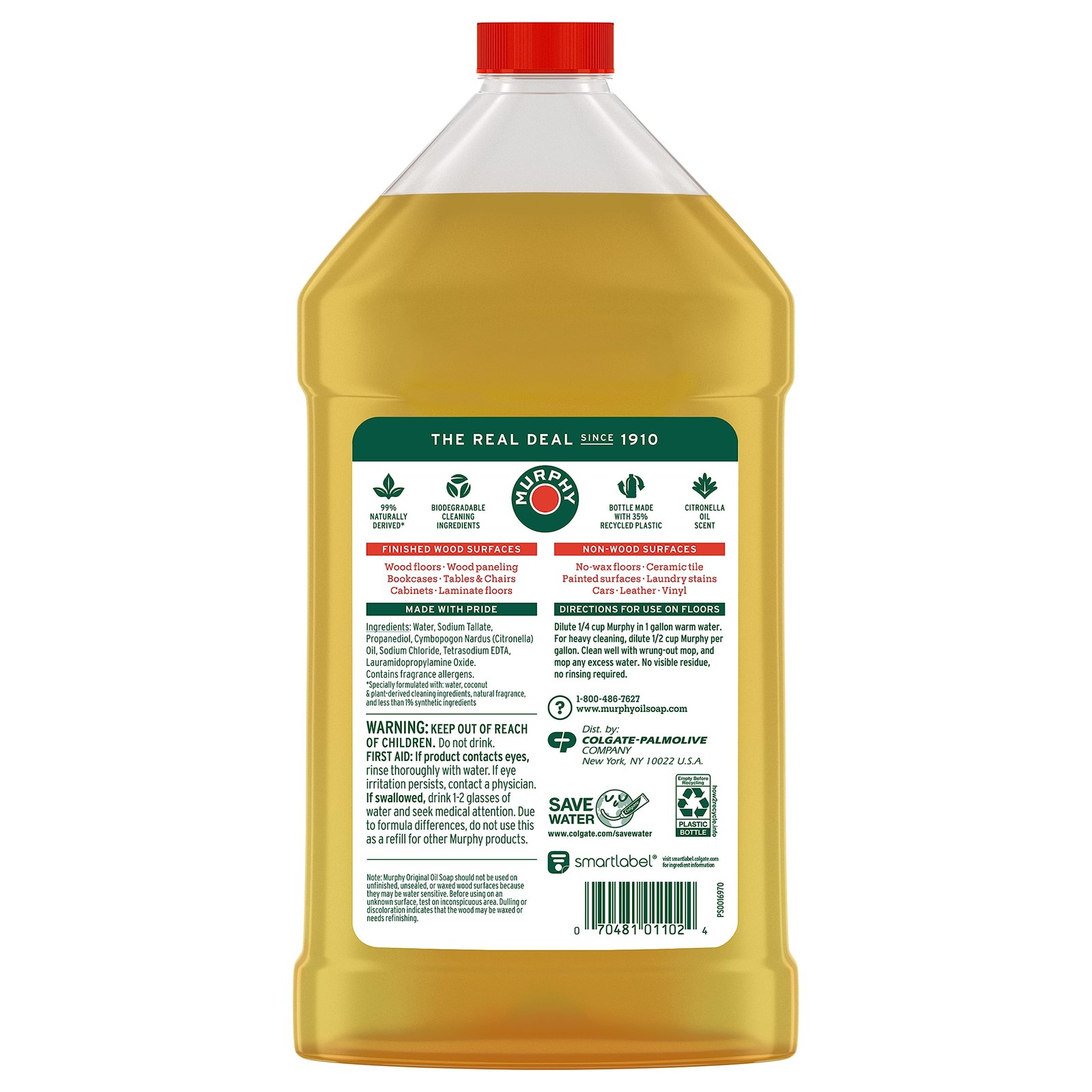 Oil Soap Concentrated Formula, Wood Cleaner, No-Rinse Floor Cleaner, Citronel…