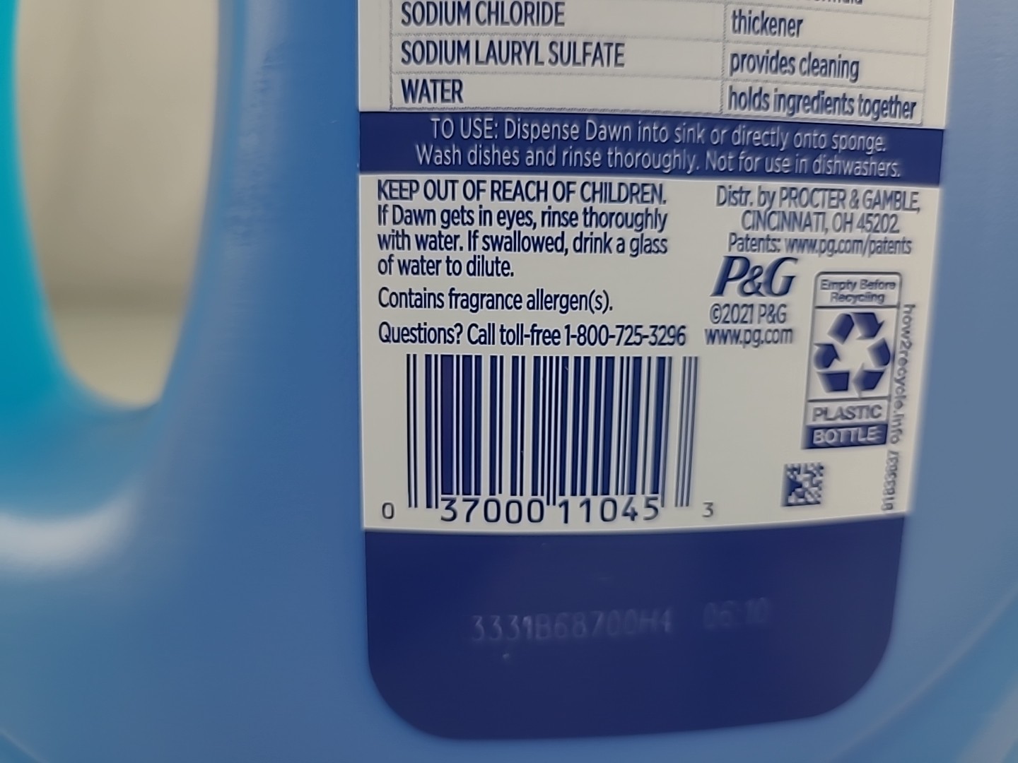 1x Dawn OLD SCENT Original Scent Ultra Dishwashing Liquid Dish Soap 56oz