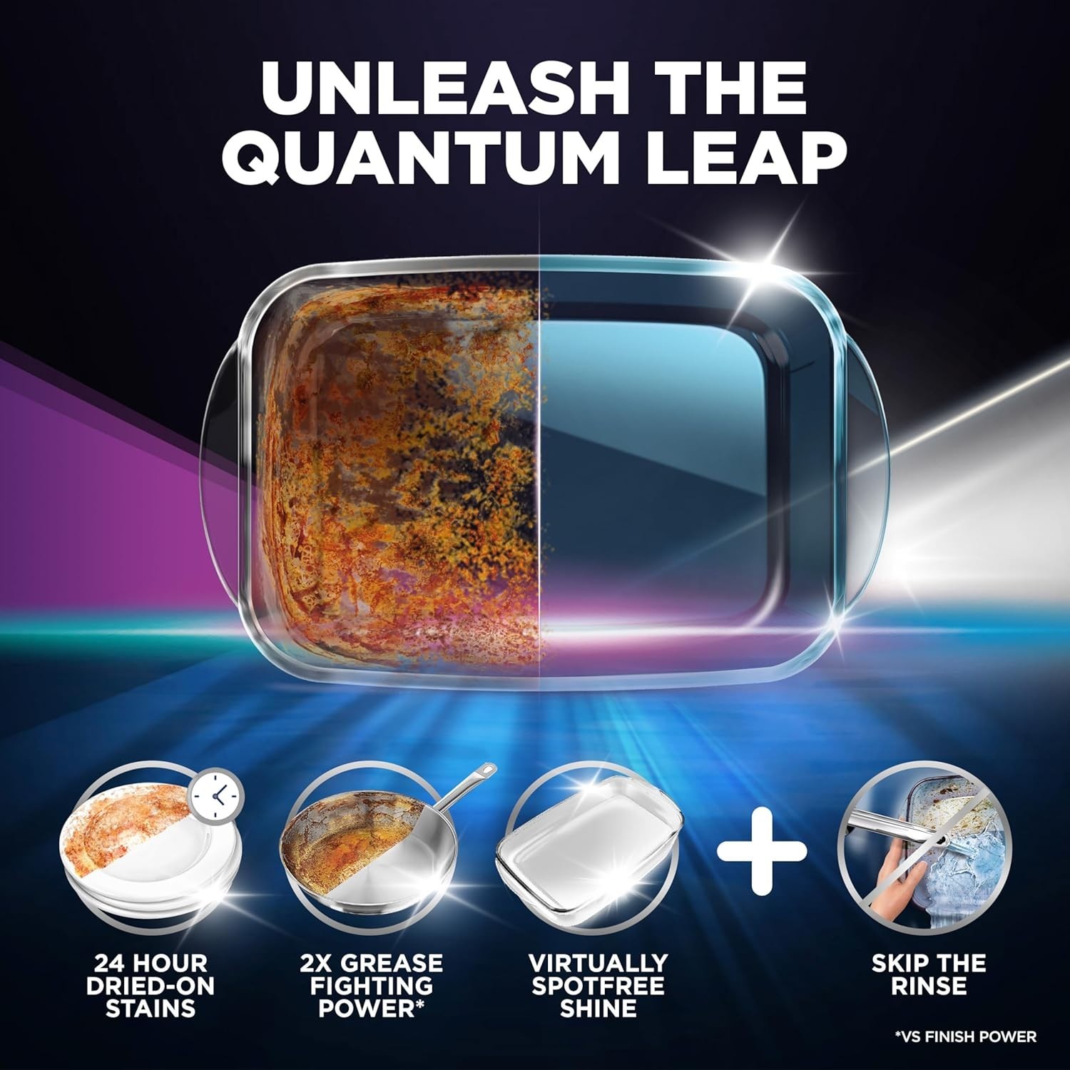 Quantum Infinity Shine Dishwasher Pods, No Pre-Rinse Dishwasher Detergent Soa…