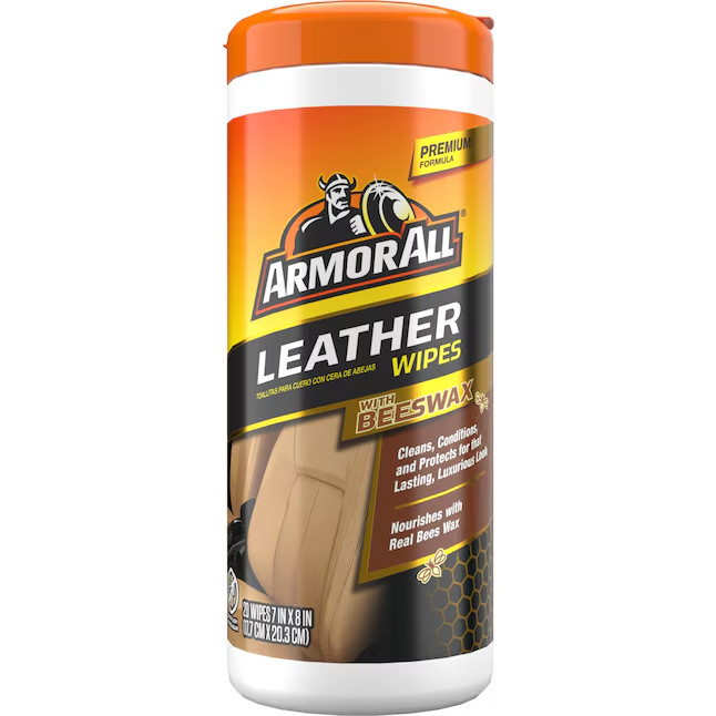 Armor All Leather Cleaner 20 -Count Wipes Car Interior Cleaner