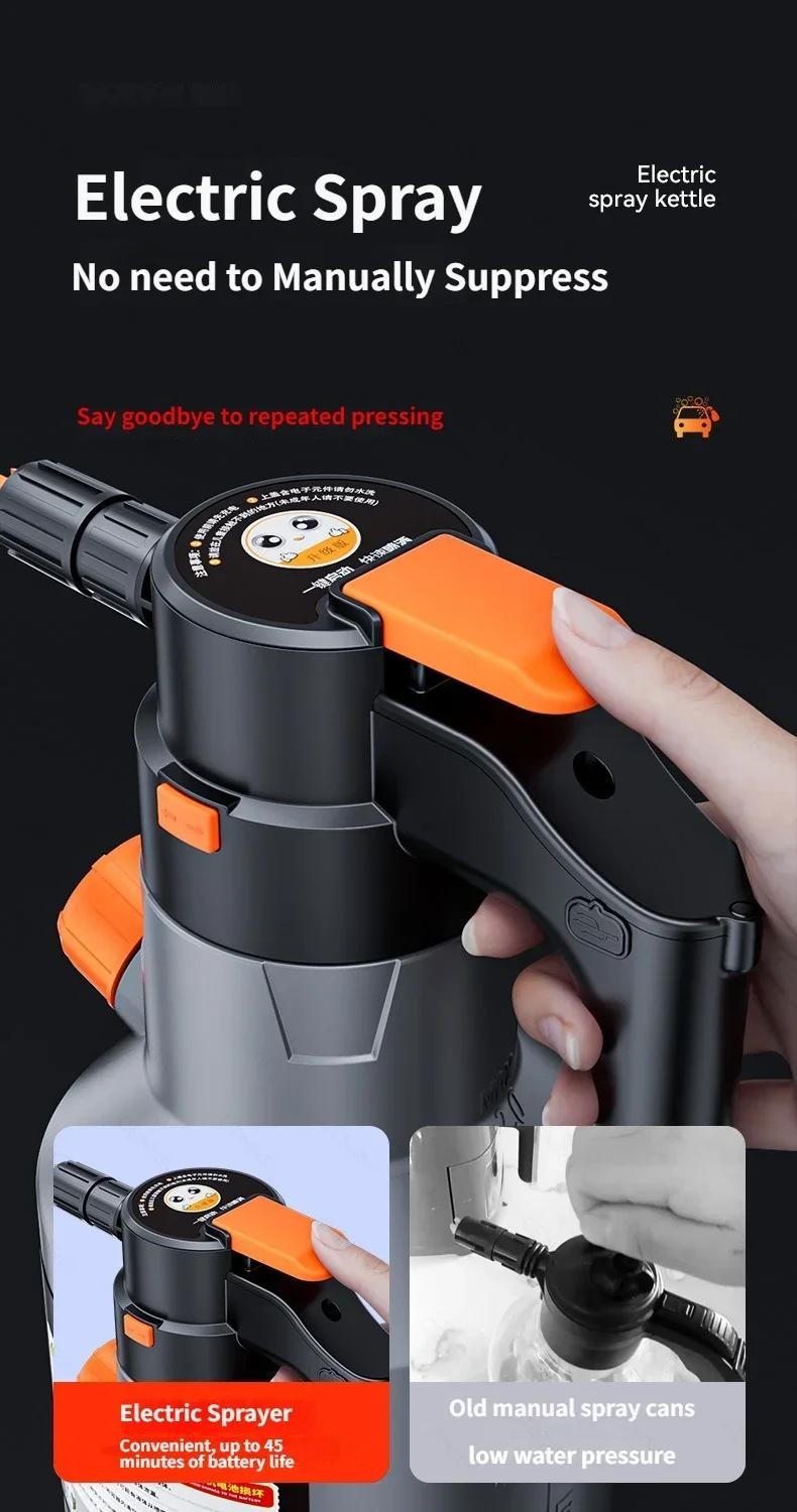 Electric Car Foam Sprayer | High Pressure Soap Washer, Auto Fine Foam Cleaning T