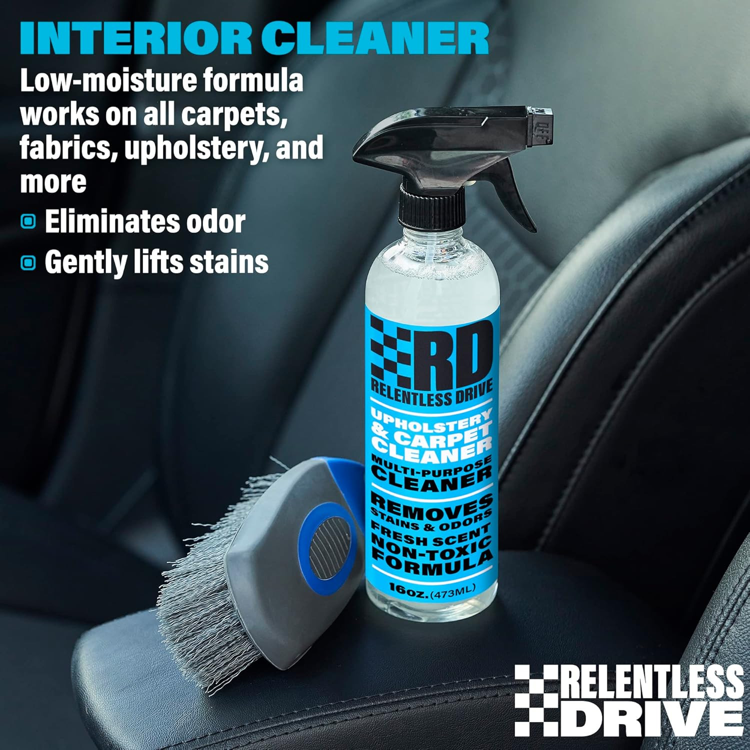 Relentless Drive Car Upholstery & Carpet Cleaner – Professional Interior Seat Cl