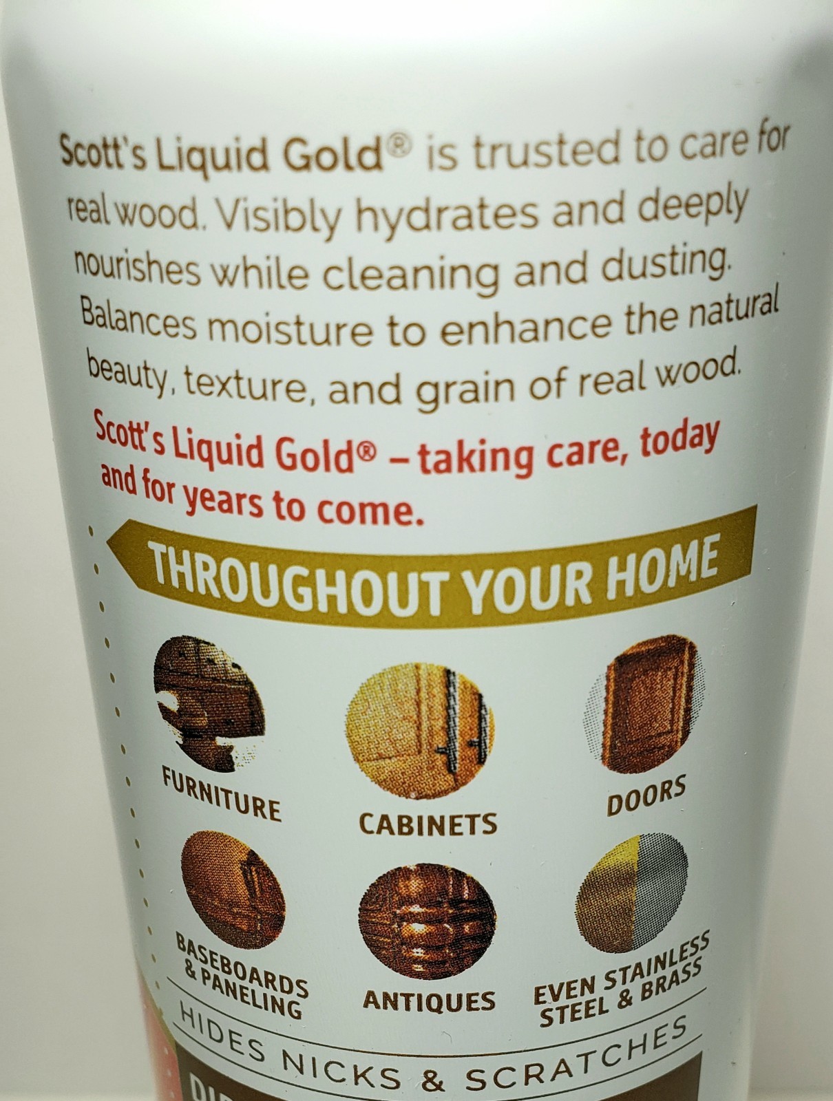 Scotts LIQUID GOLD Wood Cleaner & Preservative 10 oz Almond Scent Orig Formula